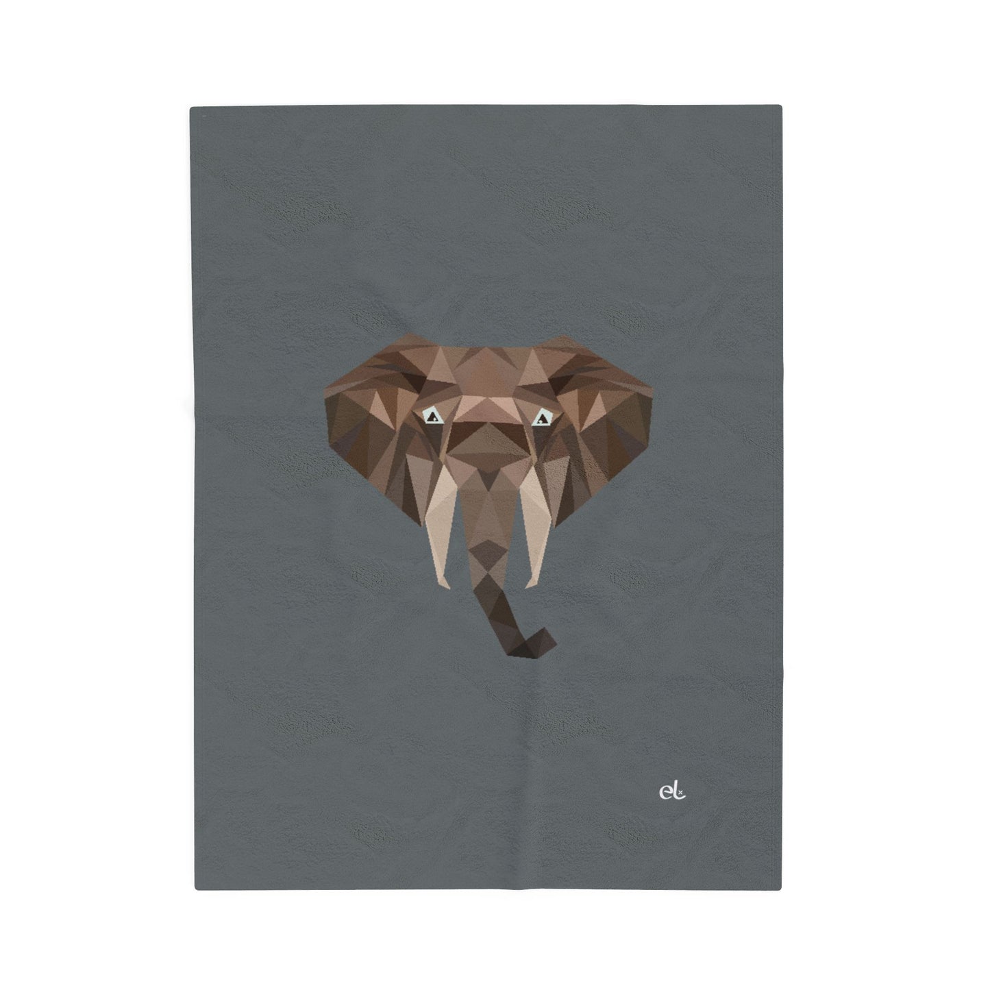 Savannah Geometry Plush Blanket Dark Grey - Geometric Safari Throw - ELMUGO