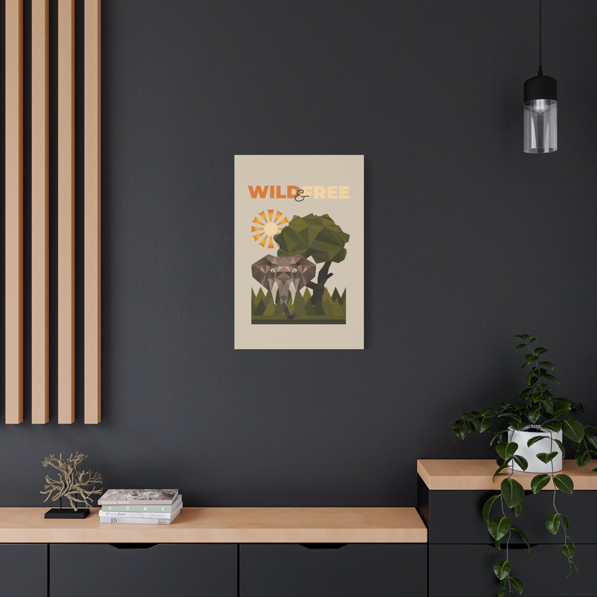 Savannah Geometry Canvas Art Vertical - African Geometric Print - ELMUGO