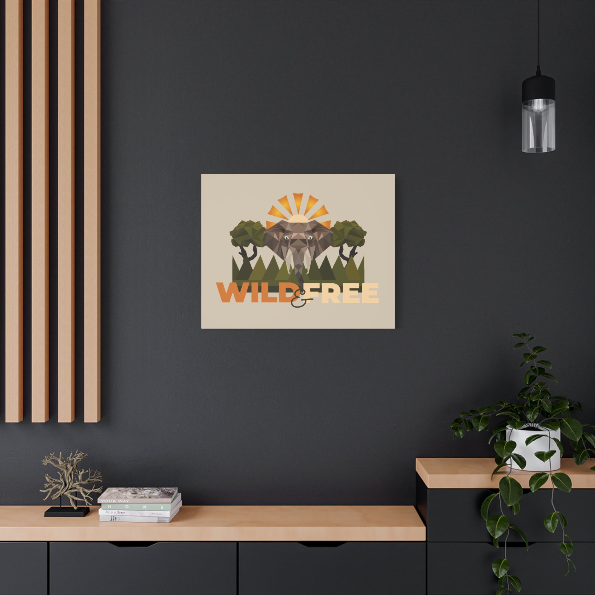 Savannah Geometry Canvas | African Wildlife Wall Art | ELMUGO