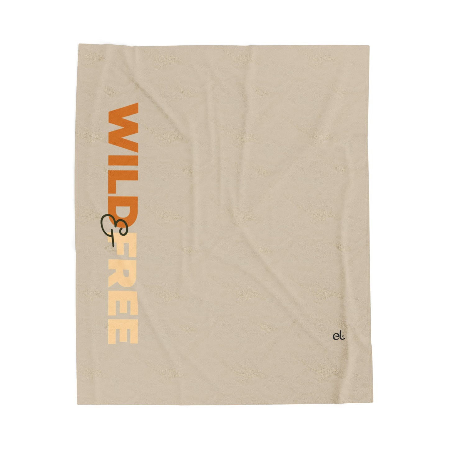 Wild & Free Plush Blanket Beige - Safari Wildlife Throw Blanket - ELMUGO