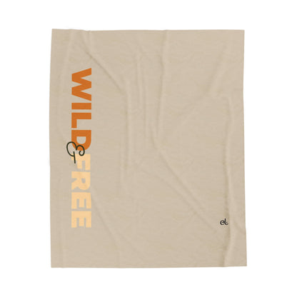 Wild & Free Plush Blanket Beige - Safari Wildlife Throw Blanket - ELMUGO