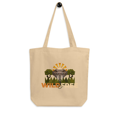 Roaming Giant Tote Bag - Elephant Graphic Tote - ELMUGO