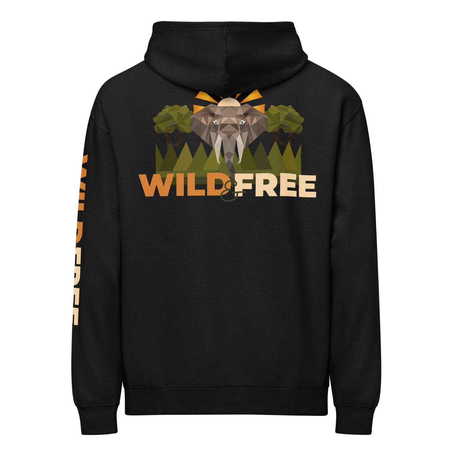 Roaming Giant Hoodie - Elephant Graphic Pullover Hoodie - ELMUGO