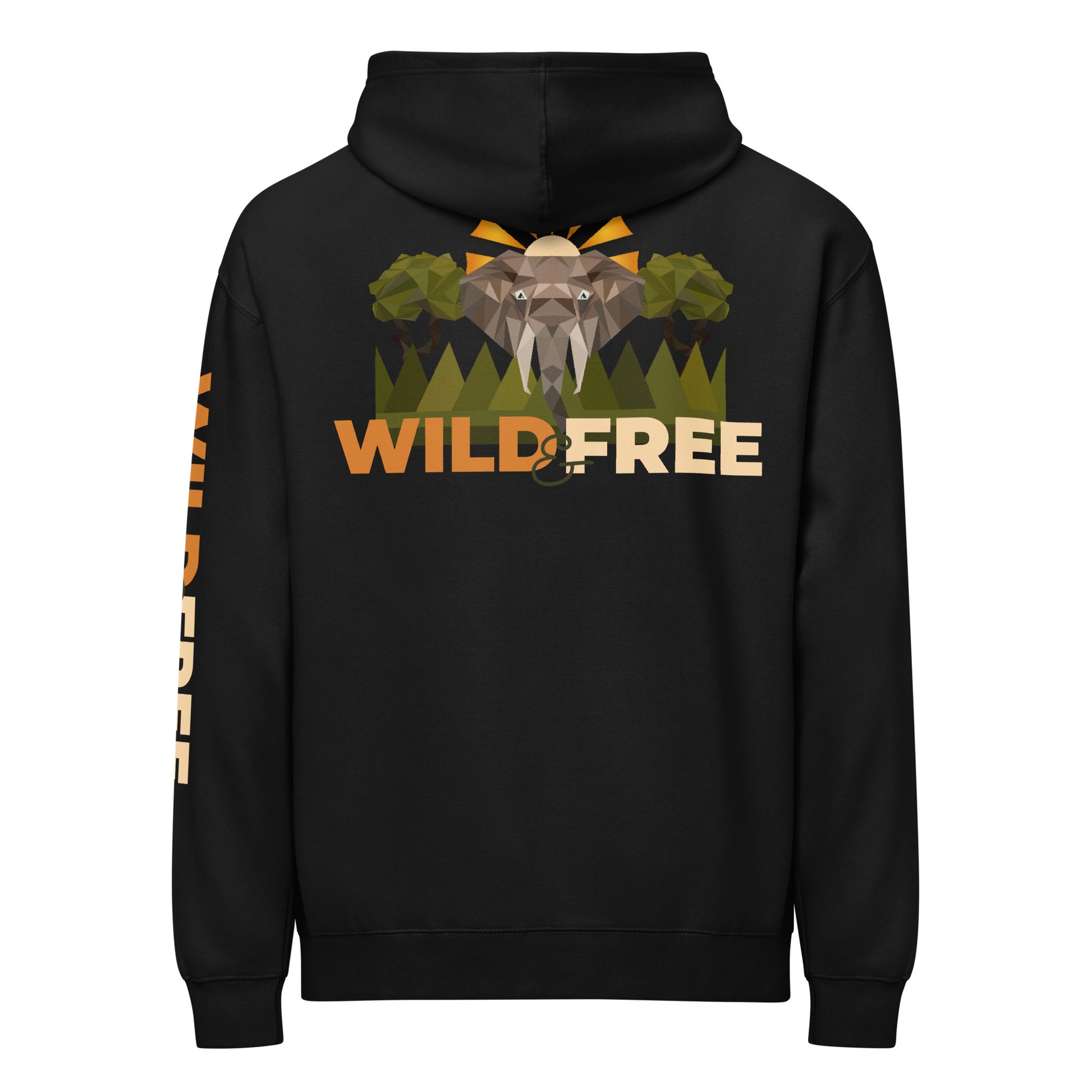 Roaming Giant Hoodie - Elephant Graphic Pullover Hoodie - ELMUGO