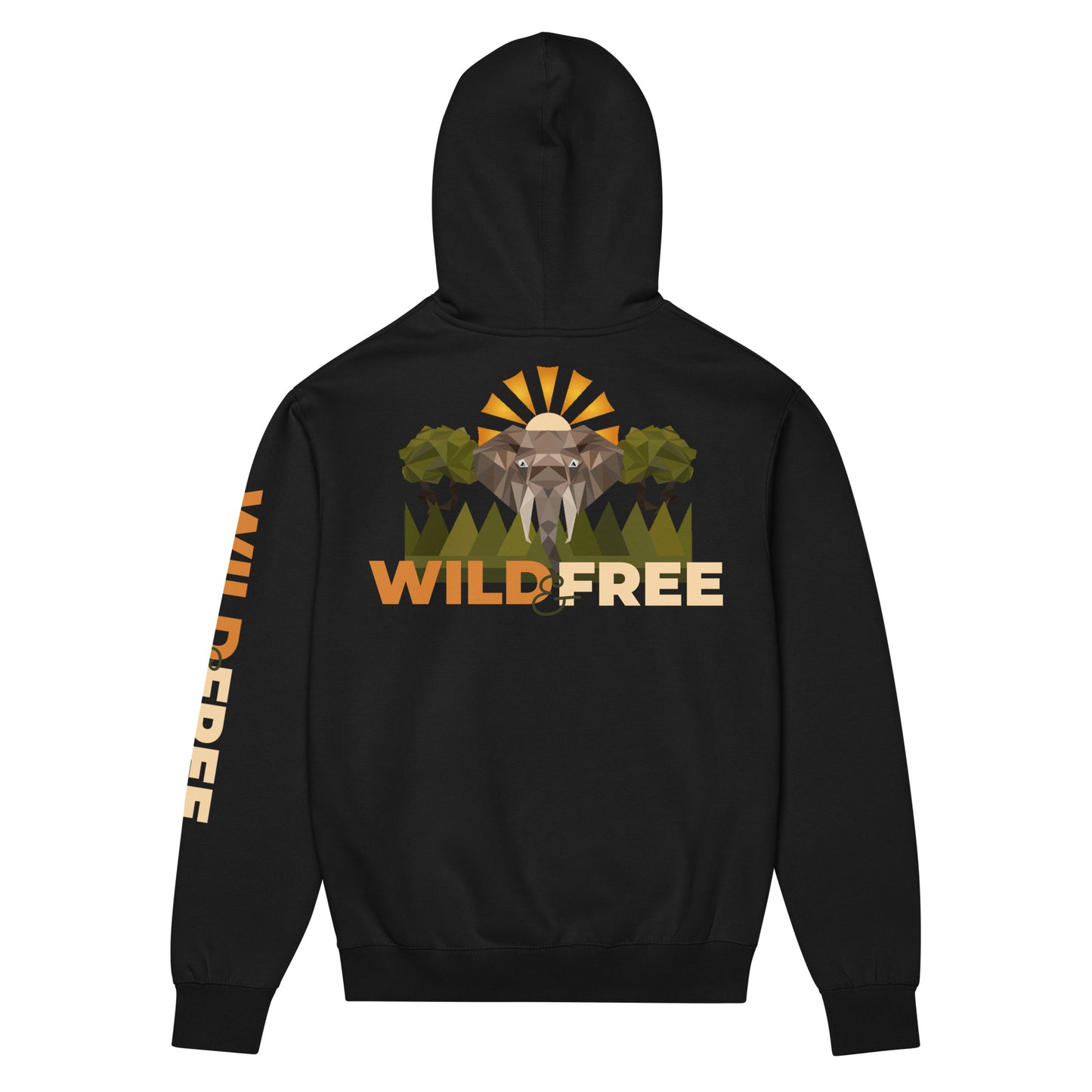 Roaming Giant Hoodie - Elephant Graphic Pullover Hoodie - ELMUGO