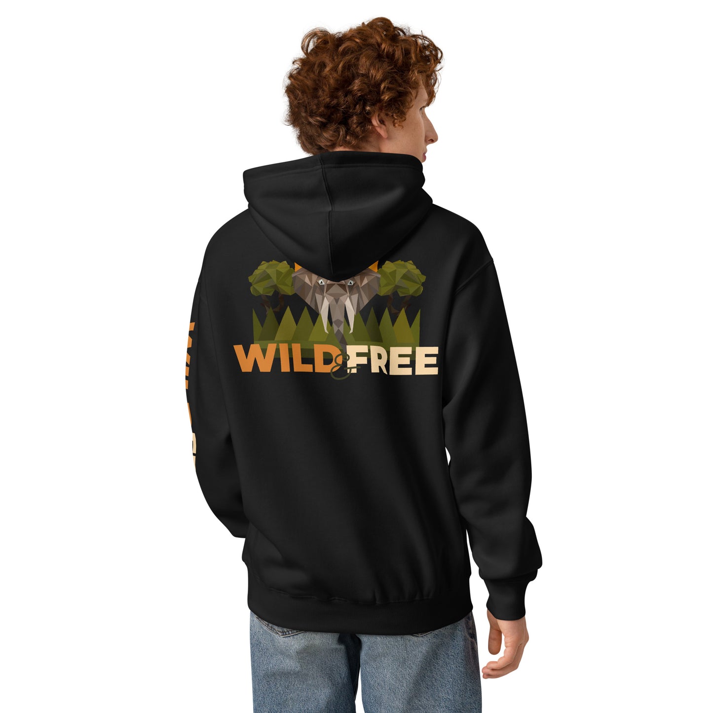 Roaming Giant Hoodie - Elephant Graphic Pullover Hoodie - ELMUGO
