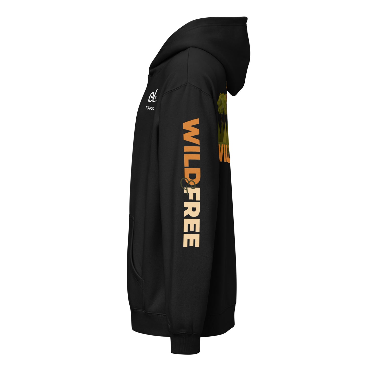 Roaming Giant Hoodie - Elephant Graphic Pullover Hoodie - ELMUGO