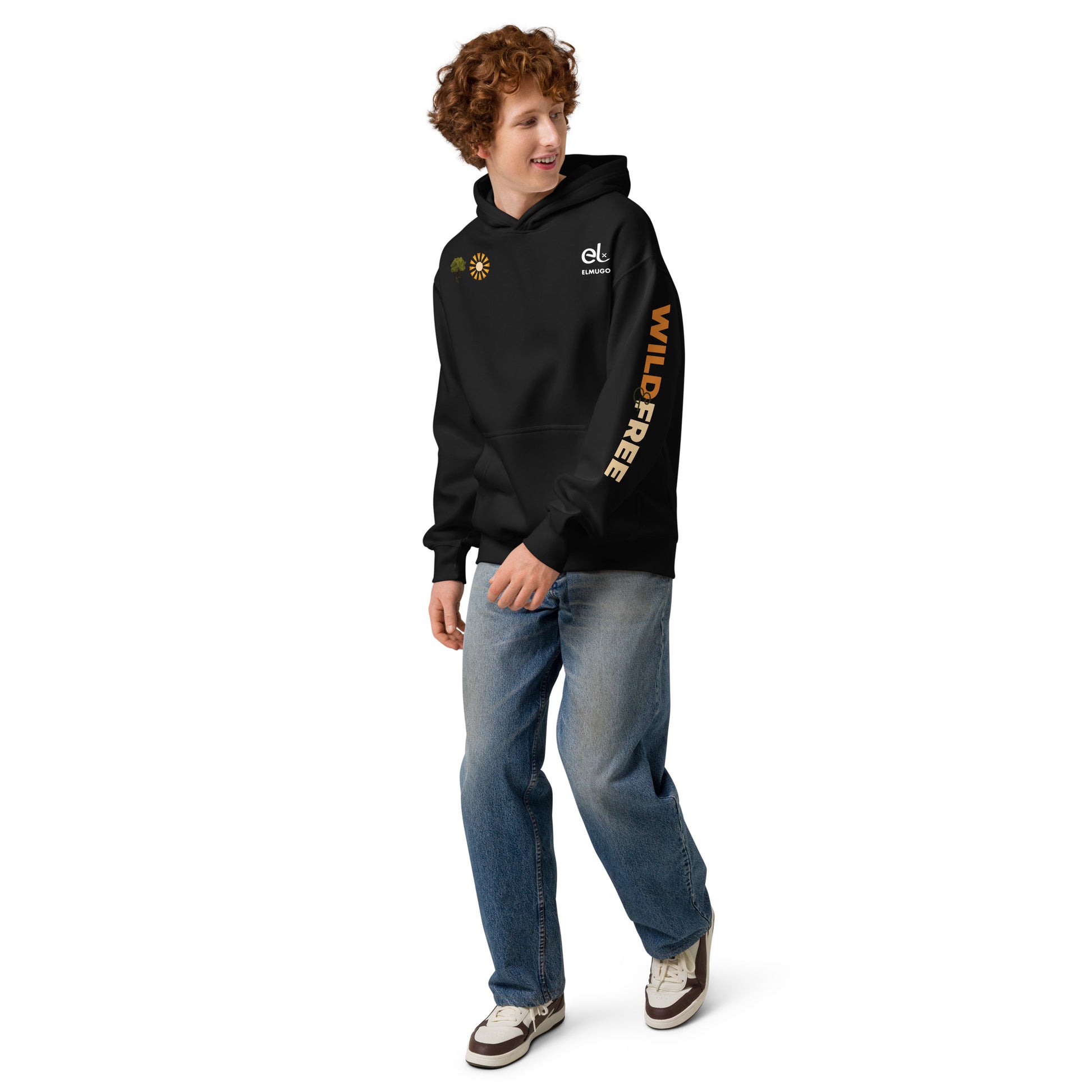 Roaming Giant Hoodie - Elephant Graphic Pullover Hoodie - ELMUGO