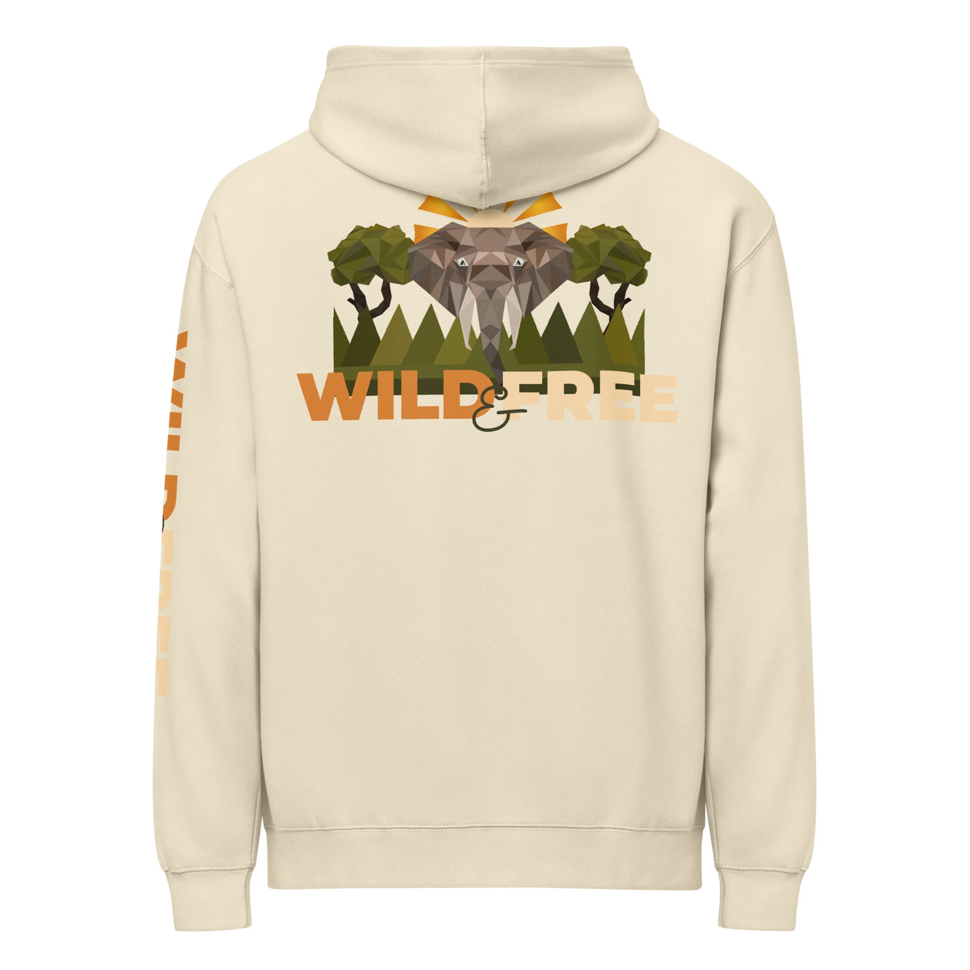 Roaming Giant Hoodie - Elephant Graphic Pullover Hoodie - ELMUGO