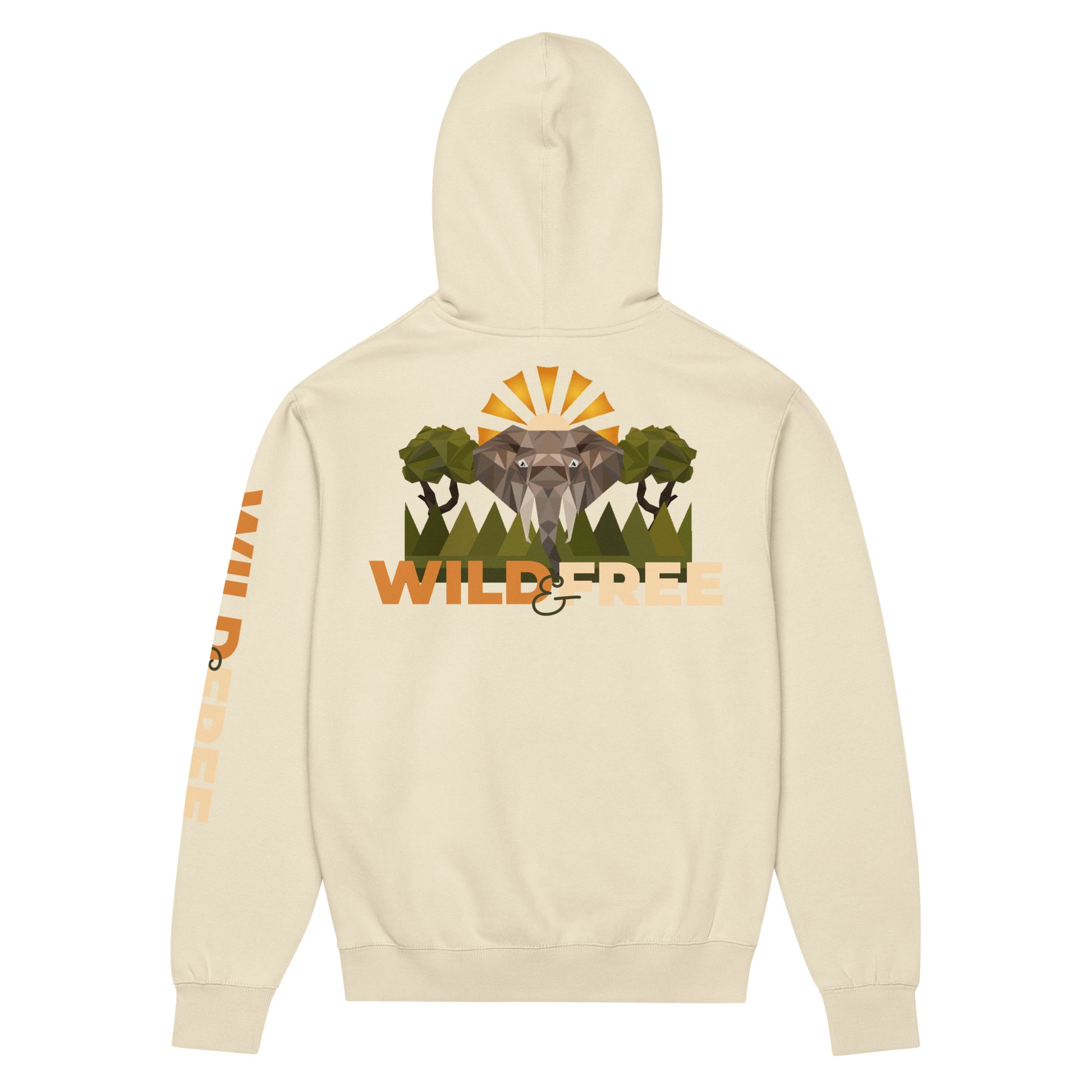 Roaming Giant Hoodie - Elephant Graphic Pullover Hoodie - ELMUGO