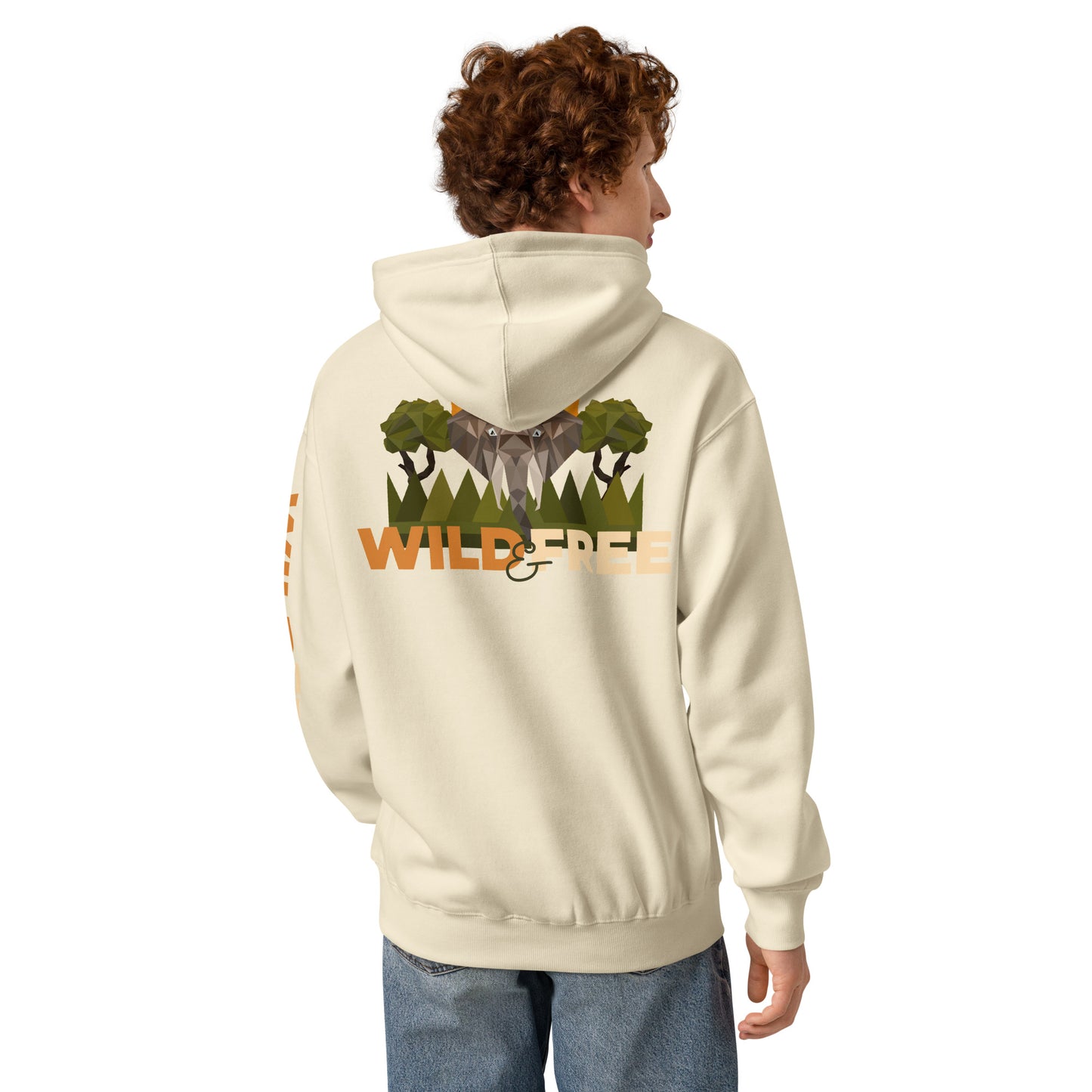 Roaming Giant Hoodie - Elephant Graphic Pullover Hoodie - ELMUGO