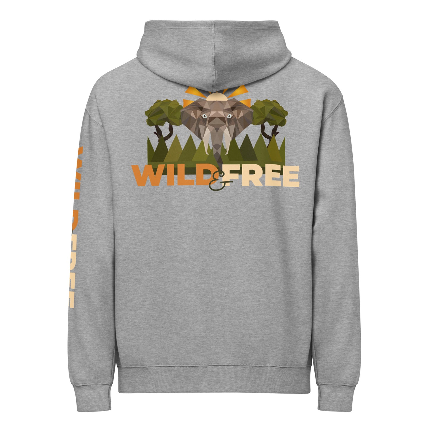 Roaming Giant Hoodie - Elephant Graphic Pullover Hoodie - ELMUGO