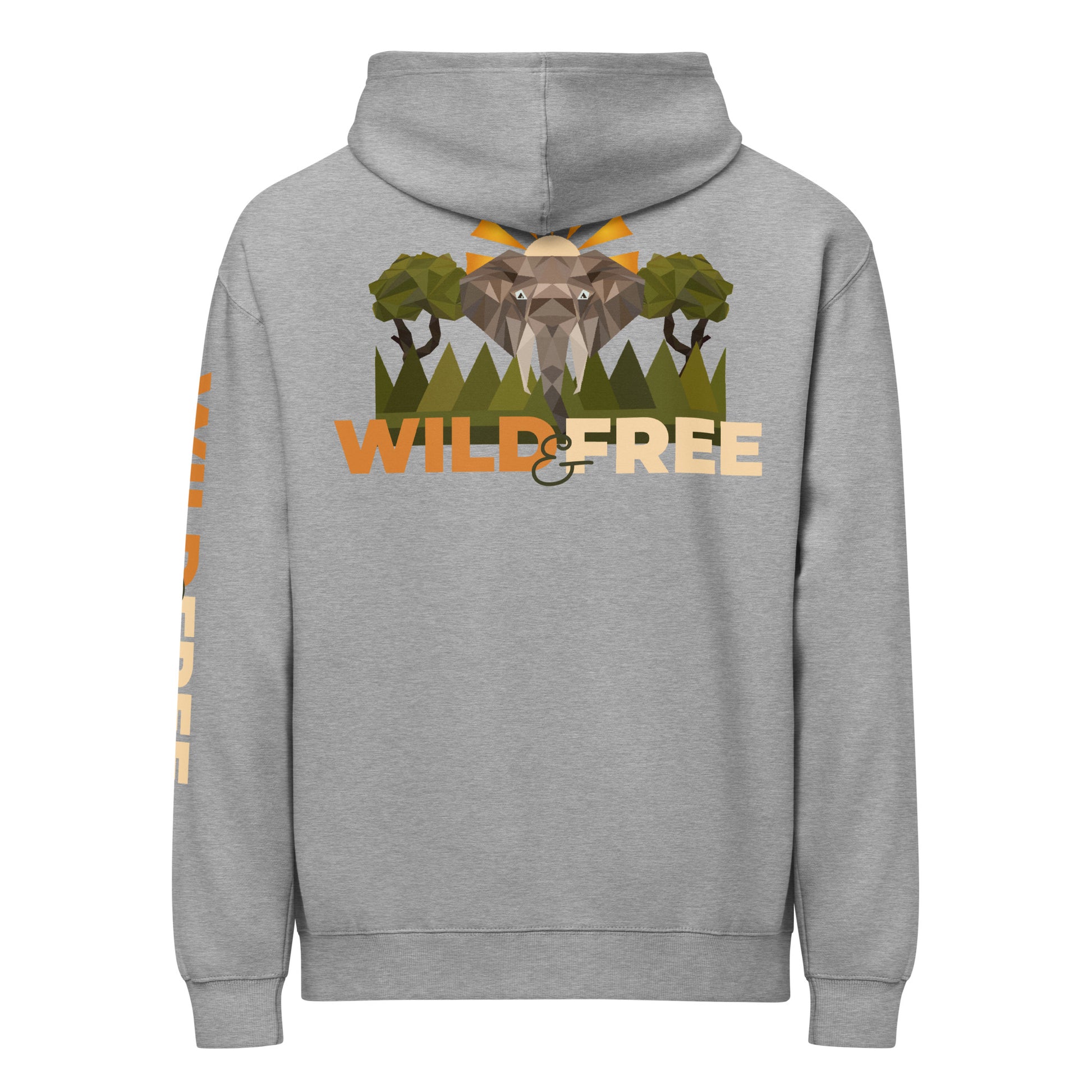 Roaming Giant Hoodie - Elephant Graphic Pullover Hoodie - ELMUGO