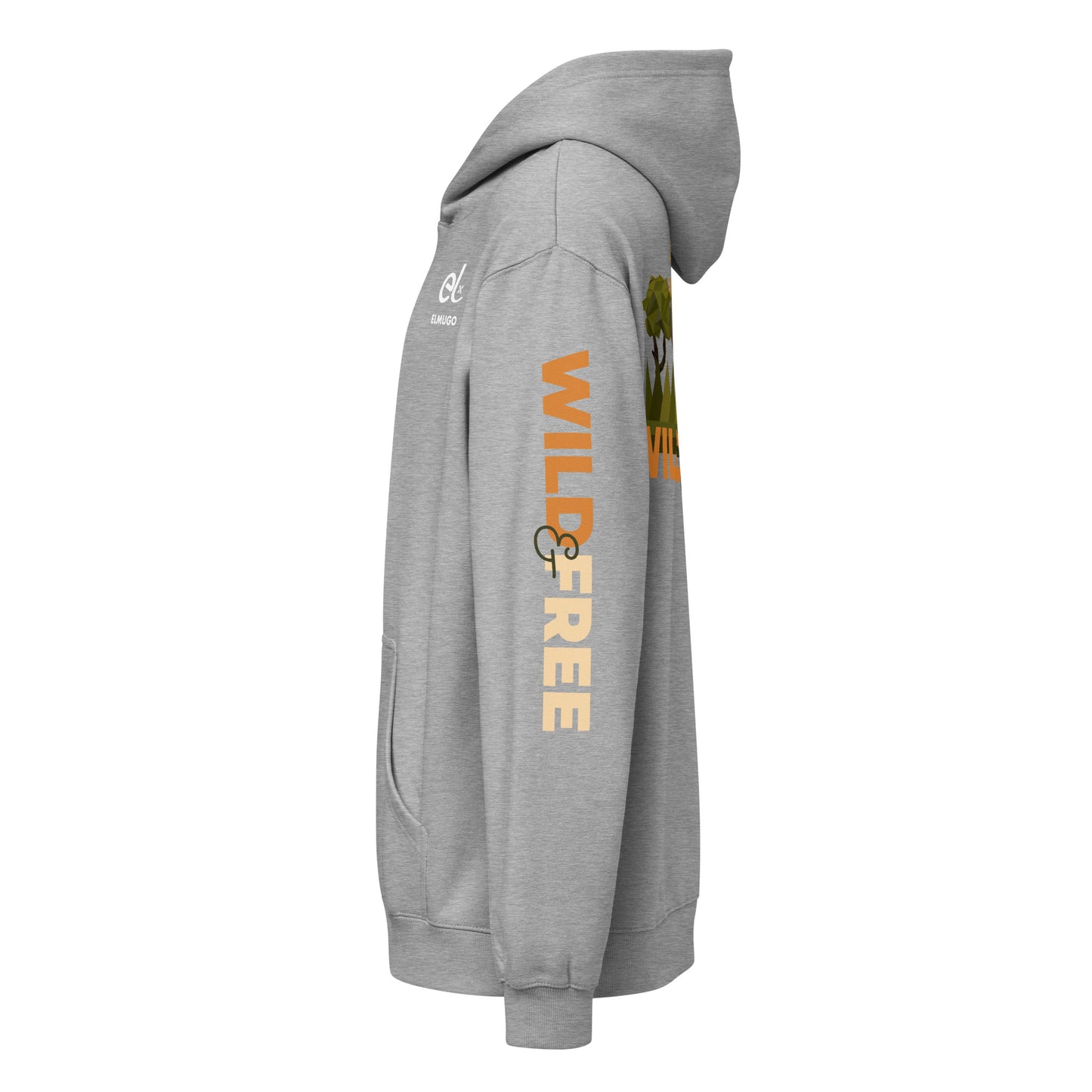 Roaming Giant Hoodie - Elephant Graphic Pullover Hoodie - ELMUGO