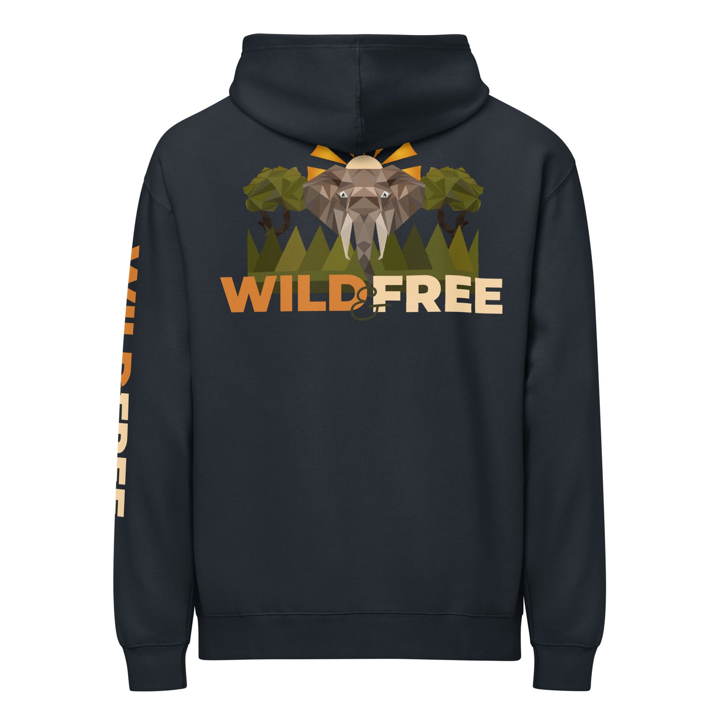 Roaming Giant Hoodie - Elephant Graphic Pullover Hoodie - ELMUGO