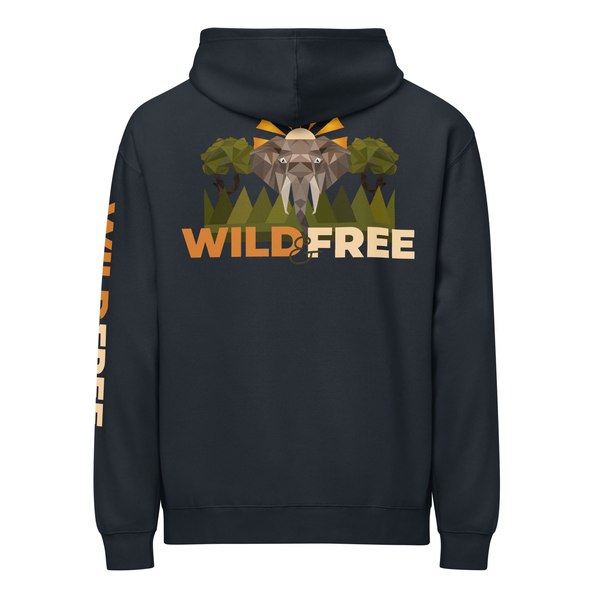 Roaming Giant Hoodie - Elephant Graphic Pullover Hoodie - ELMUGO