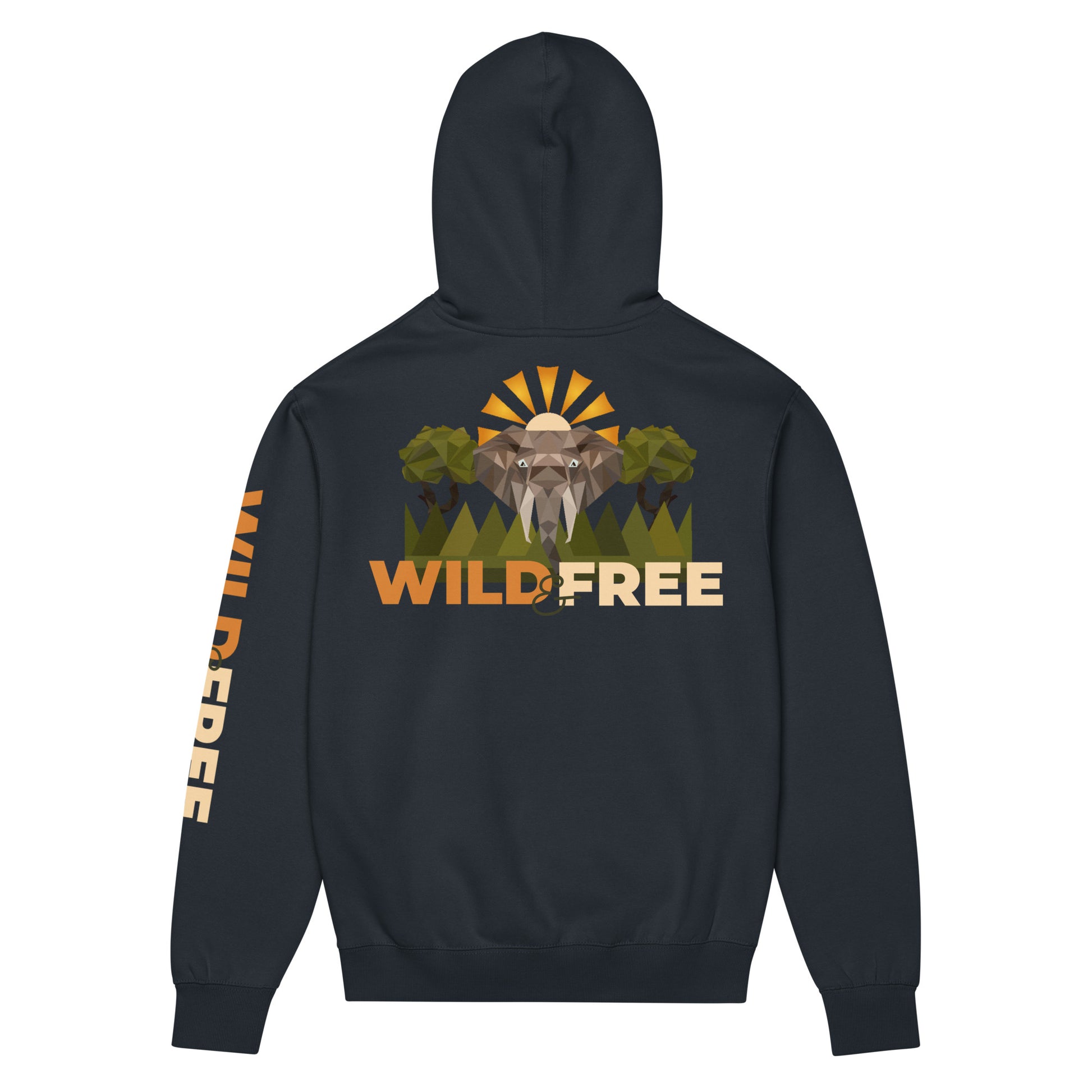 Roaming Giant Hoodie - Elephant Graphic Pullover Hoodie - ELMUGO