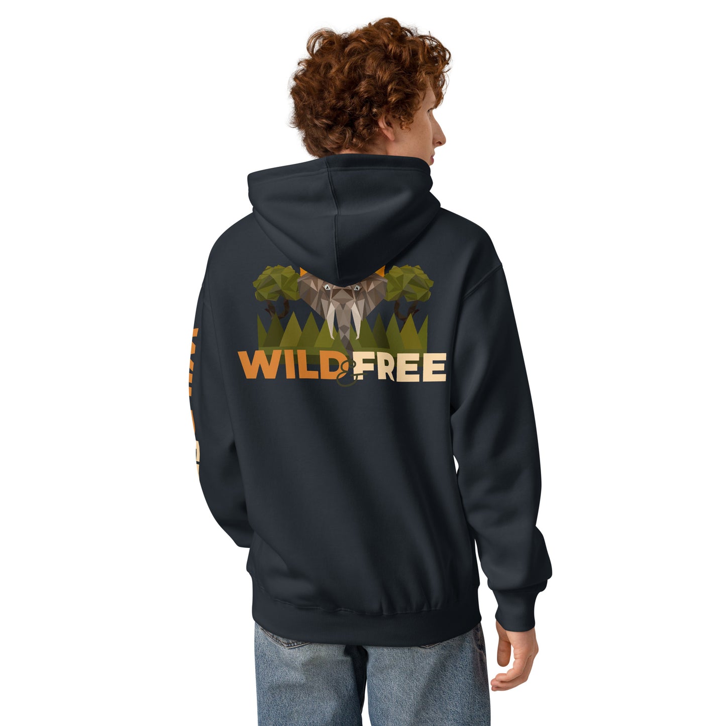 Roaming Giant Hoodie - Elephant Graphic Pullover Hoodie - ELMUGO