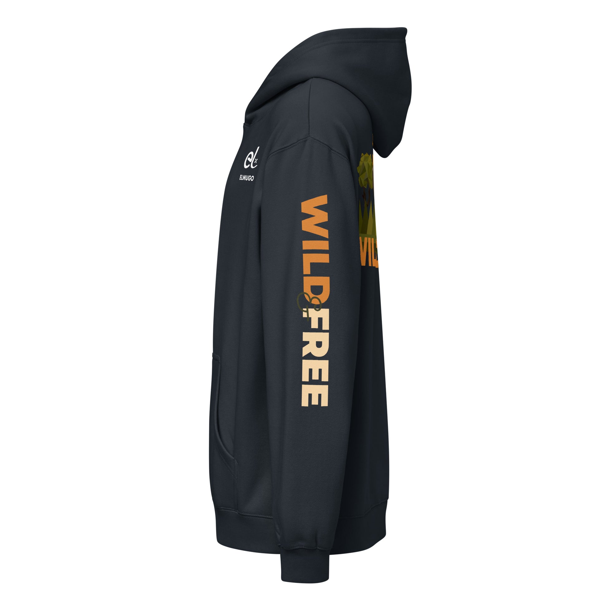Roaming Giant Hoodie - Elephant Graphic Pullover Hoodie - ELMUGO