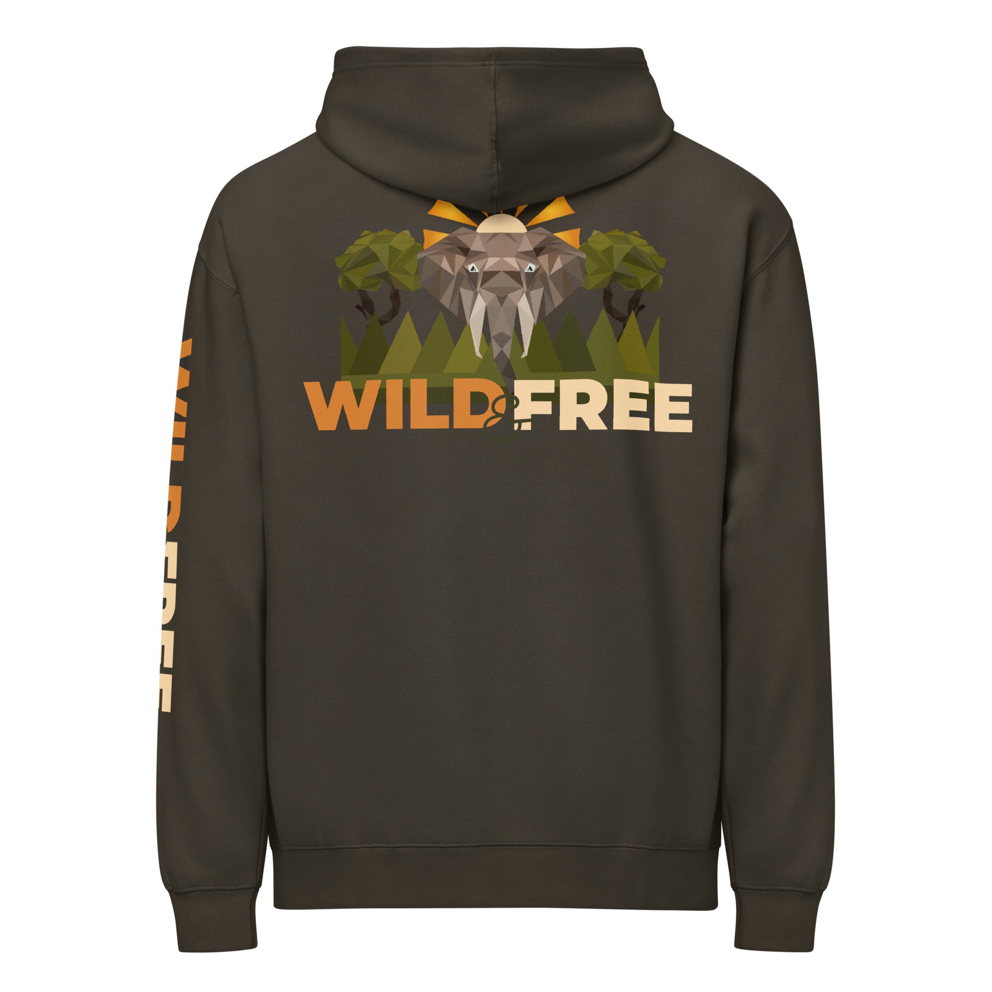 Roaming Giant Hoodie - Elephant Graphic Pullover Hoodie - ELMUGO