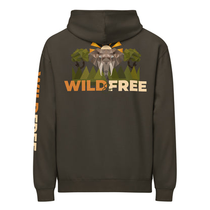 Roaming Giant Hoodie - Elephant Graphic Pullover Hoodie - ELMUGO