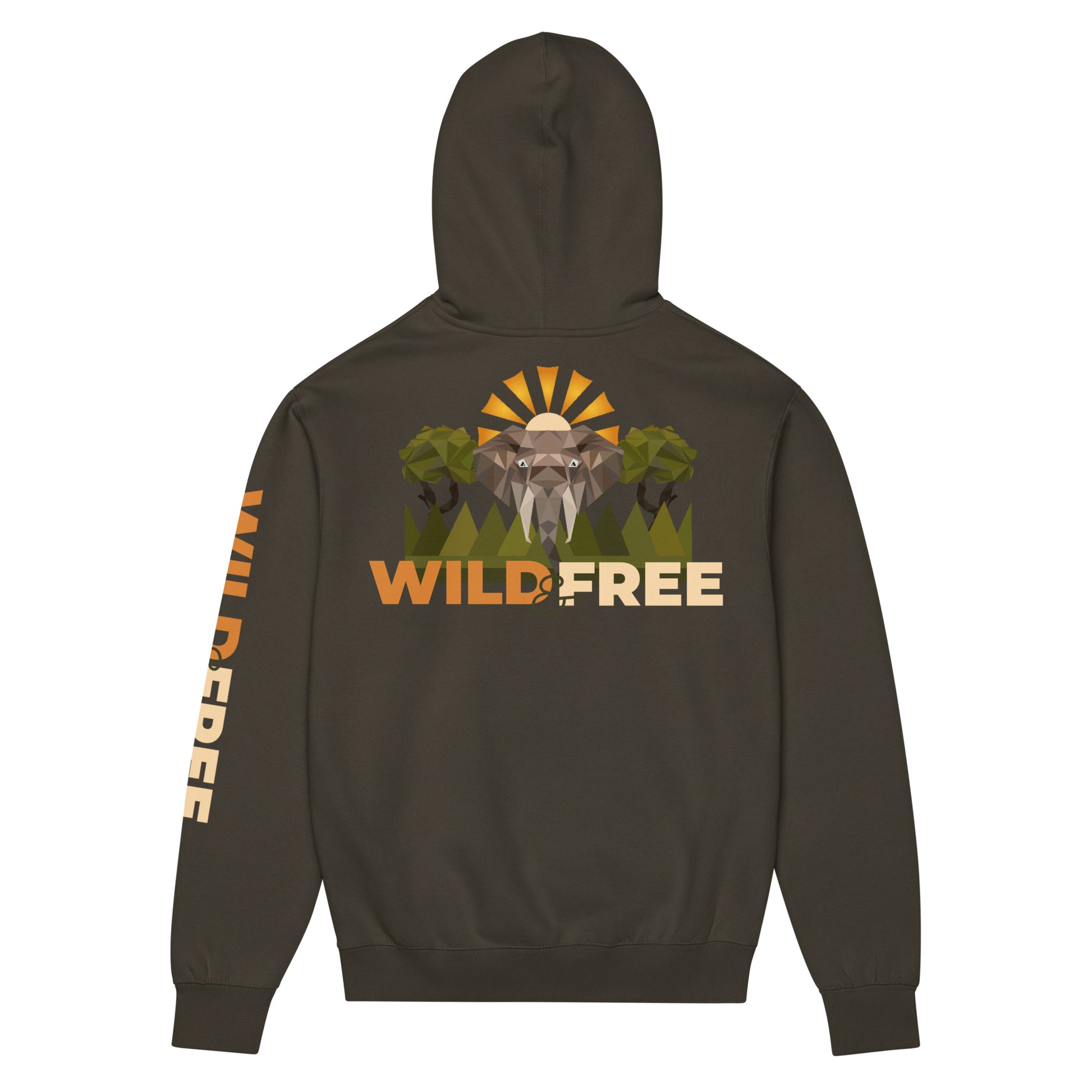Roaming Giant Hoodie - Elephant Graphic Pullover Hoodie - ELMUGO