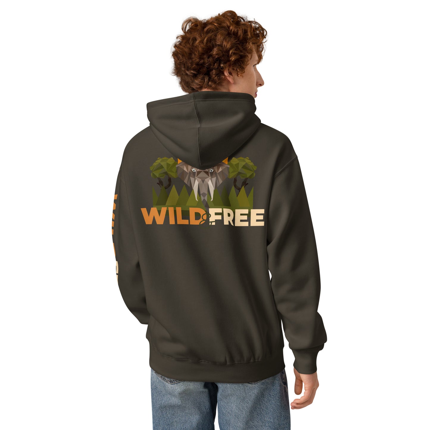 Roaming Giant Hoodie - Elephant Graphic Pullover Hoodie - ELMUGO