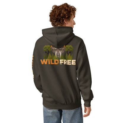 Roaming Giant Hoodie - Elephant Graphic Pullover Hoodie - ELMUGO