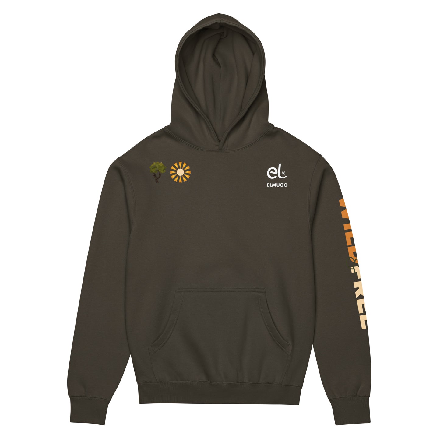 Roaming Giant Hoodie - Elephant Graphic Pullover Hoodie - ELMUGO