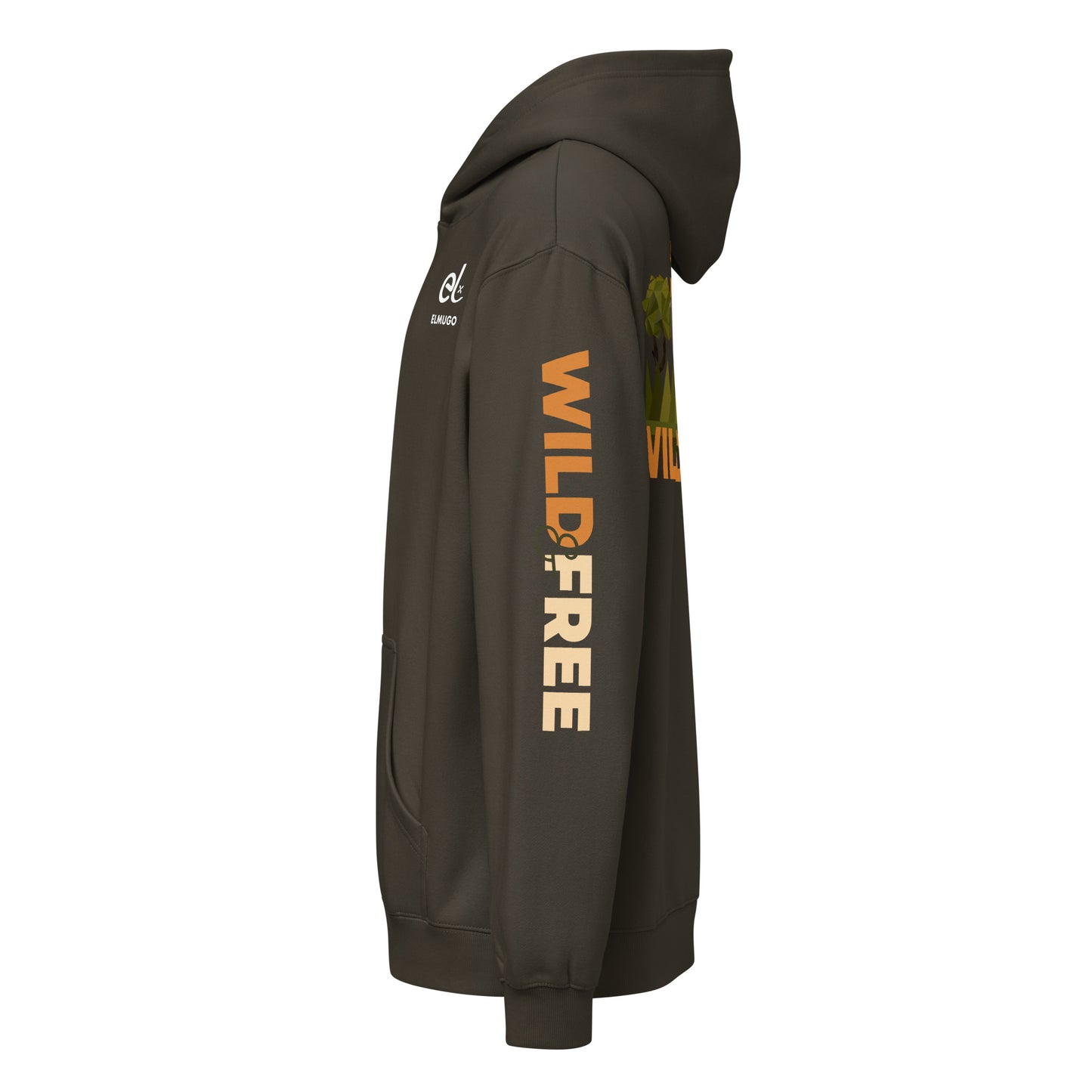 Roaming Giant Hoodie - Elephant Graphic Pullover Hoodie - ELMUGO
