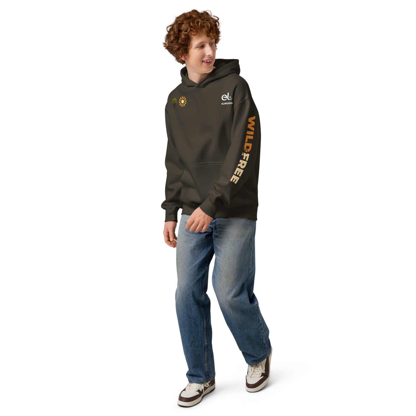 Roaming Giant Hoodie - Elephant Graphic Pullover Hoodie - ELMUGO