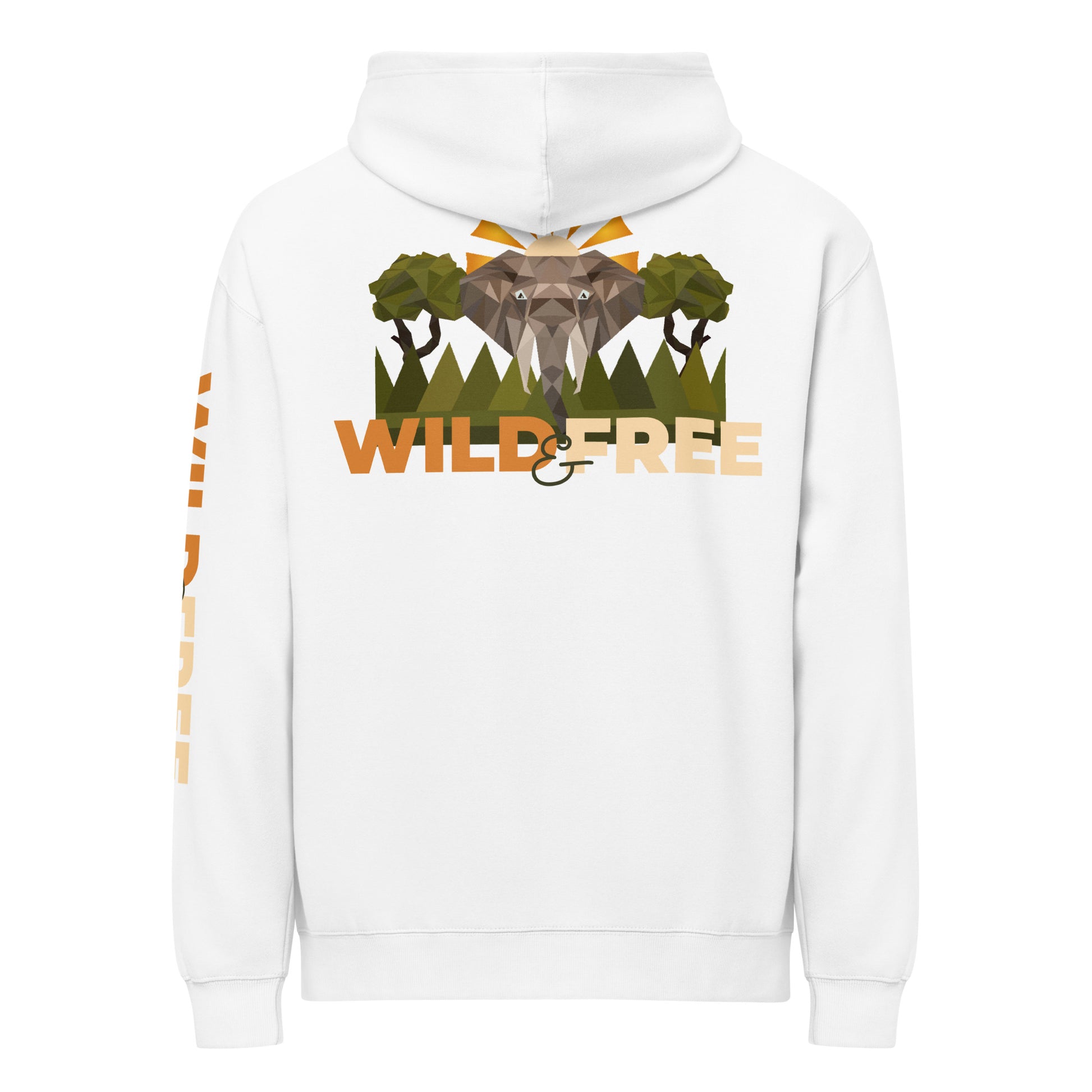 Roaming Giant Hoodie - Elephant Graphic Pullover Hoodie - ELMUGO