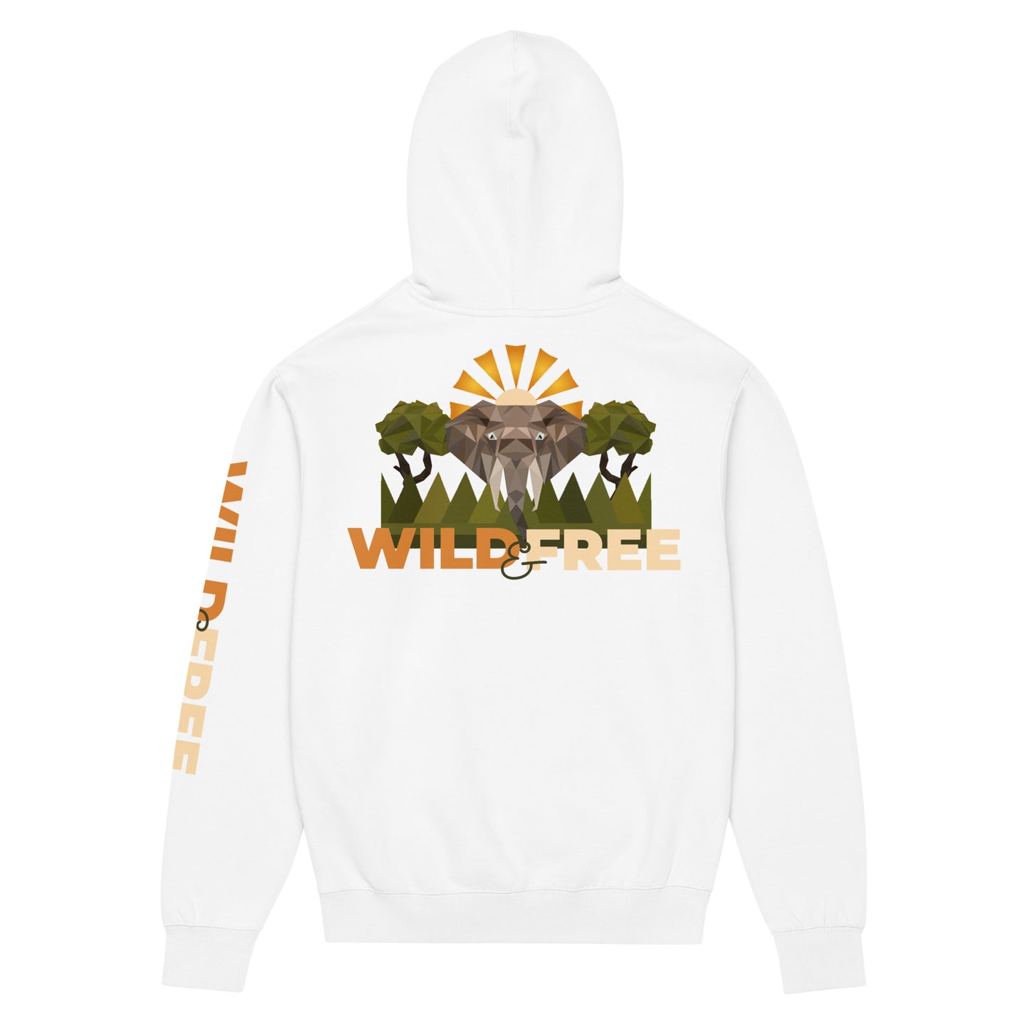 Roaming Giant Hoodie - Elephant Graphic Pullover Hoodie - ELMUGO