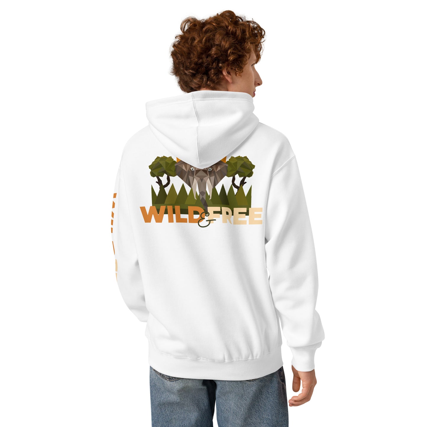 Roaming Giant Hoodie - Elephant Graphic Pullover Hoodie - ELMUGO