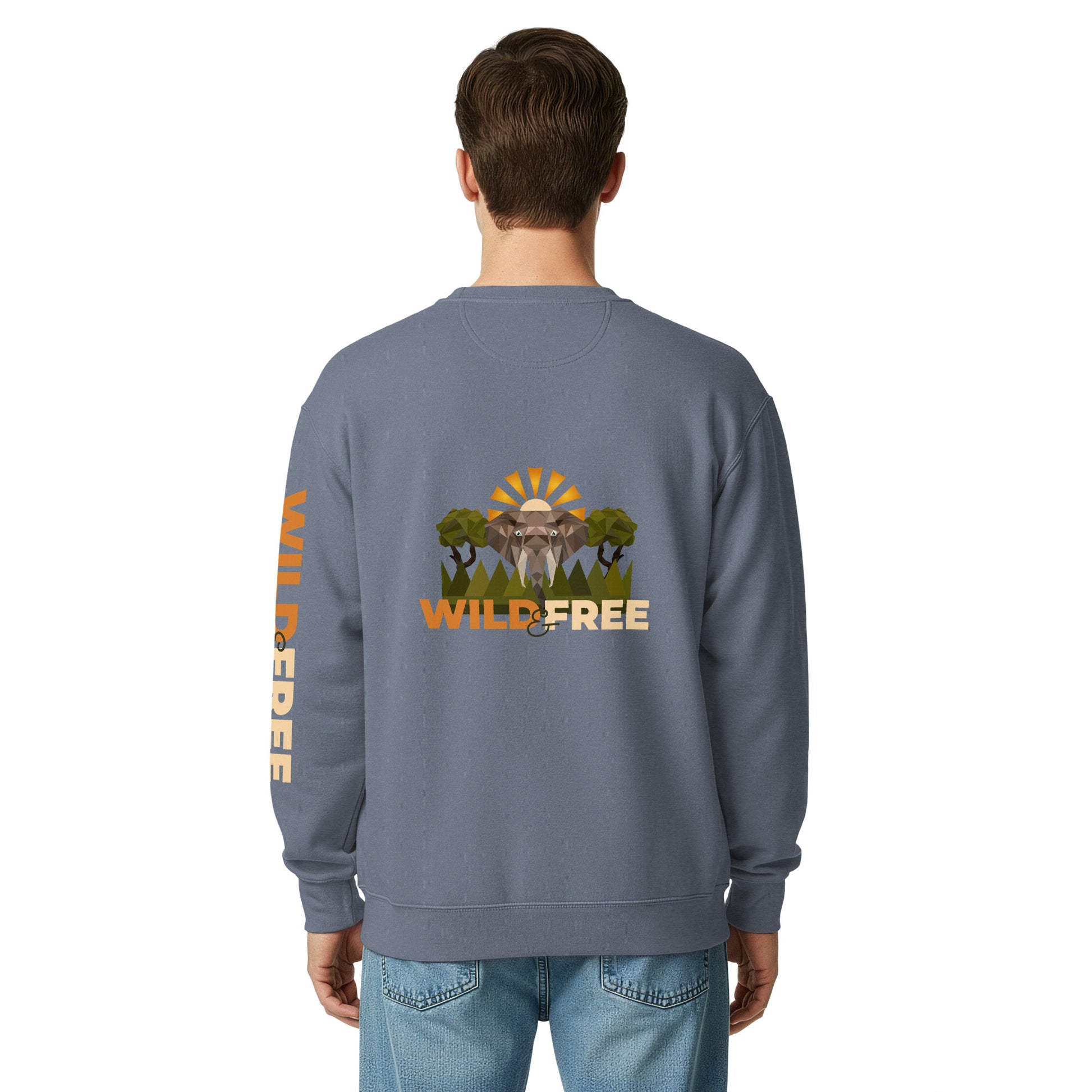 Roaming Giant Sweatshirt - Elephant Graphic Sweatshirt - ELMUGO