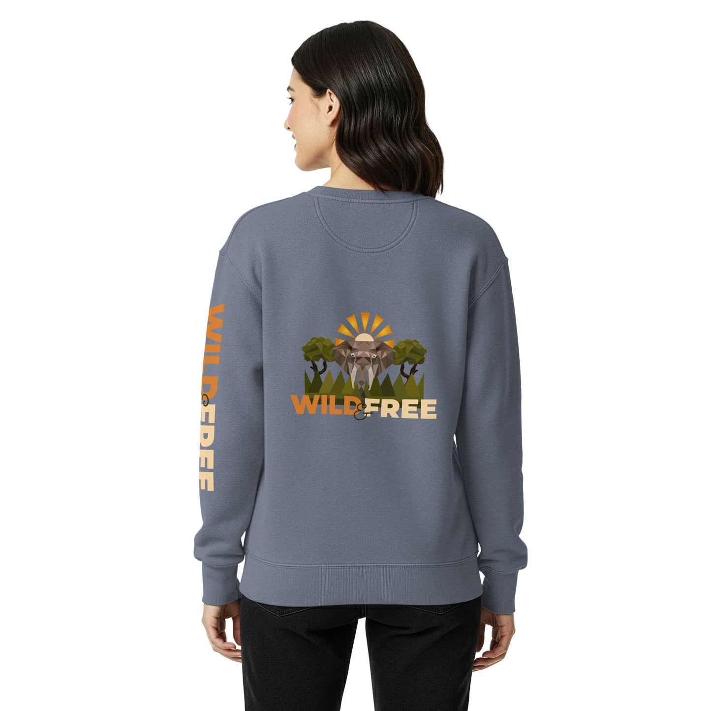 Roaming Giant Sweatshirt - Elephant Graphic Sweatshirt - ELMUGO