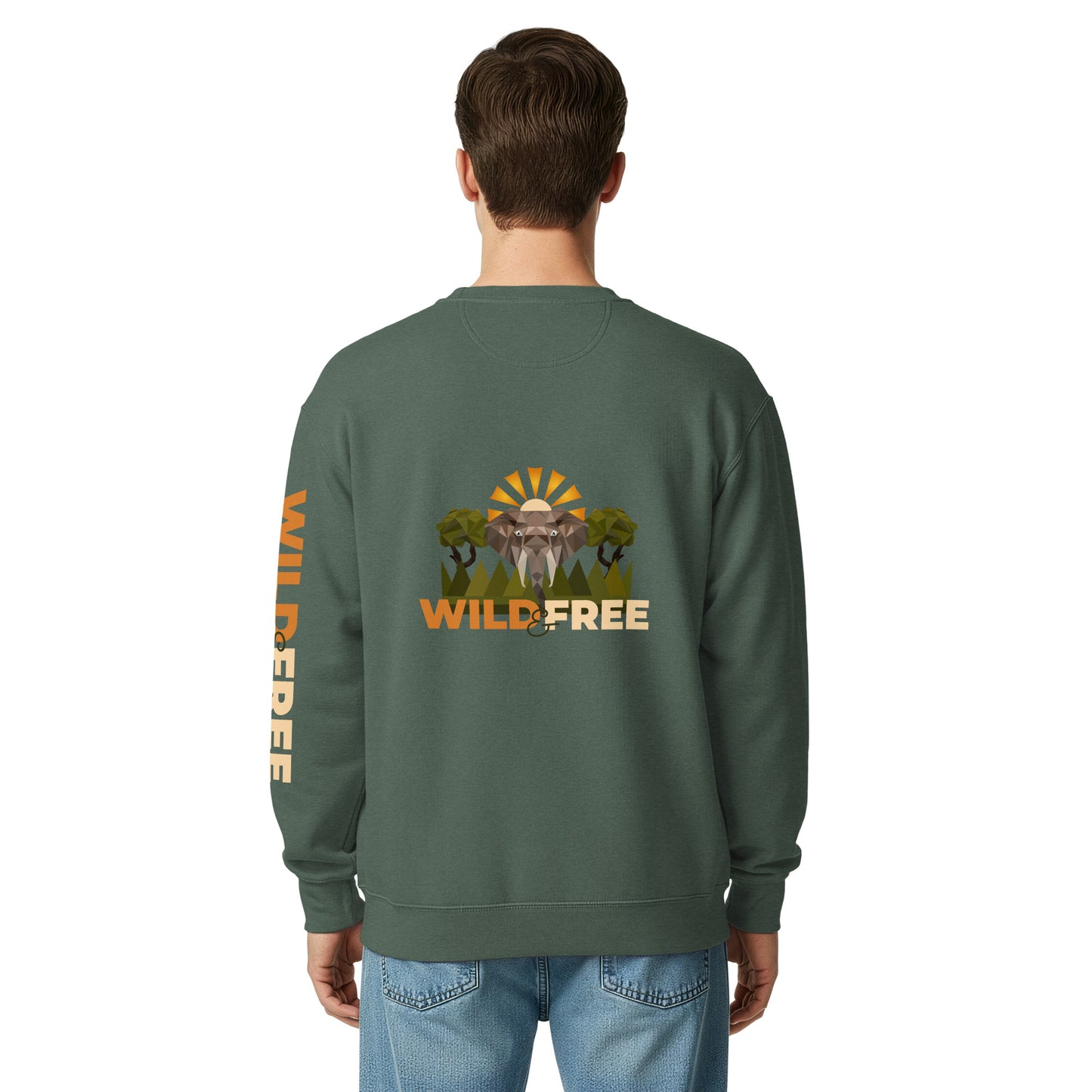 Roaming Giant Sweatshirt - Elephant Graphic Sweatshirt - ELMUGO