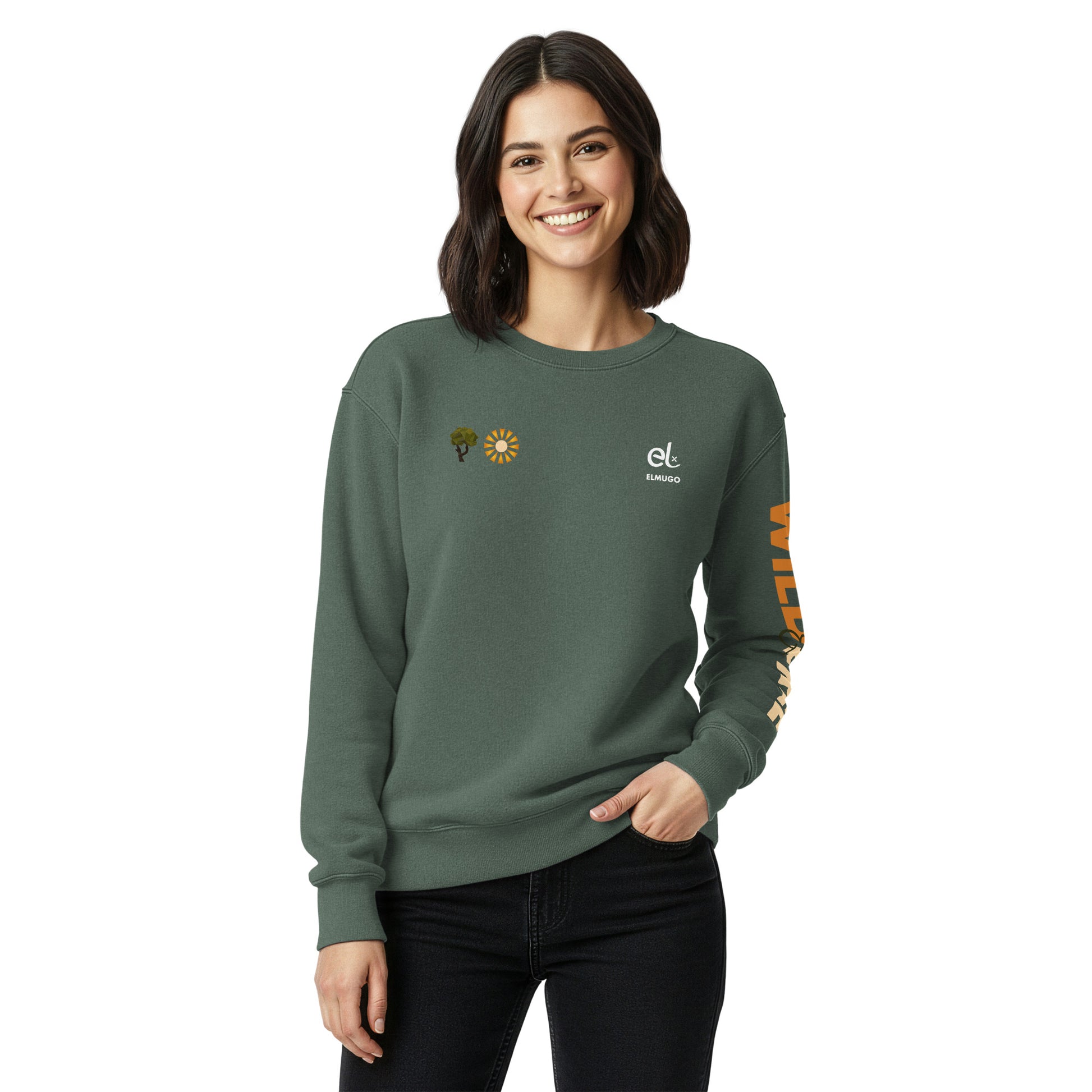 Roaming Giant Sweatshirt - Elephant Graphic Sweatshirt - ELMUGO