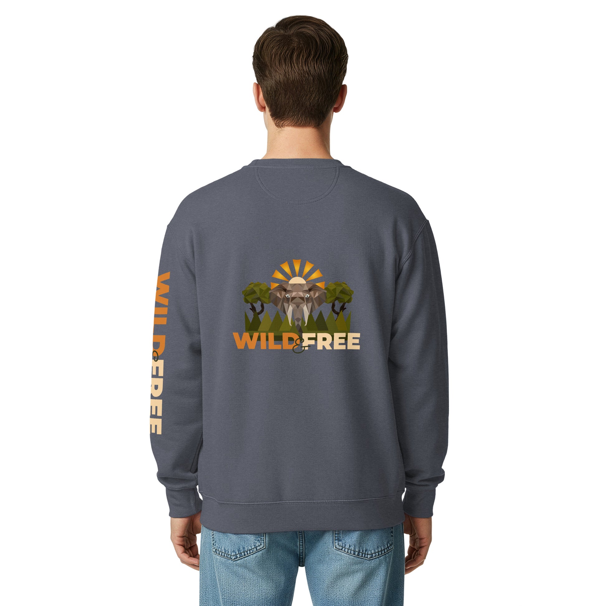 Roaming Giant Sweatshirt - Elephant Graphic Sweatshirt - ELMUGO