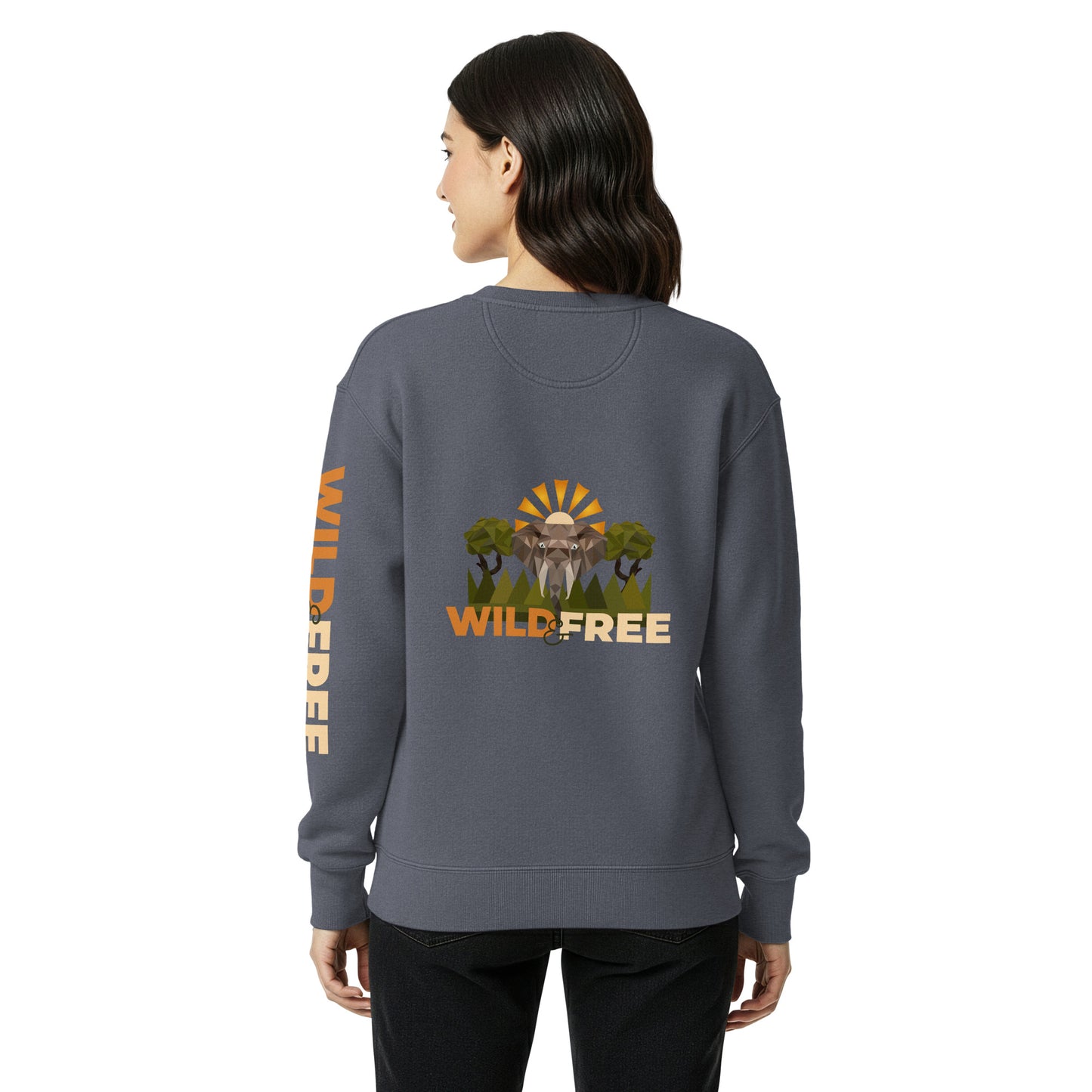 Roaming Giant Sweatshirt - Elephant Graphic Sweatshirt - ELMUGO