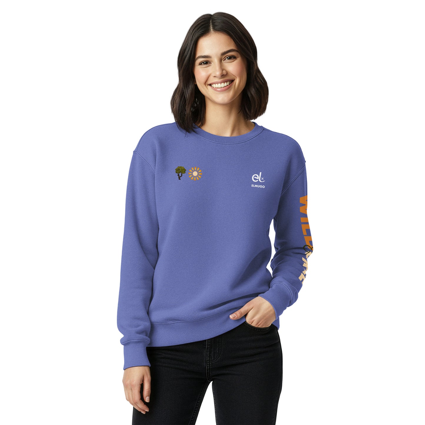 Roaming Giant Sweatshirt - Elephant Graphic Sweatshirt - ELMUGO