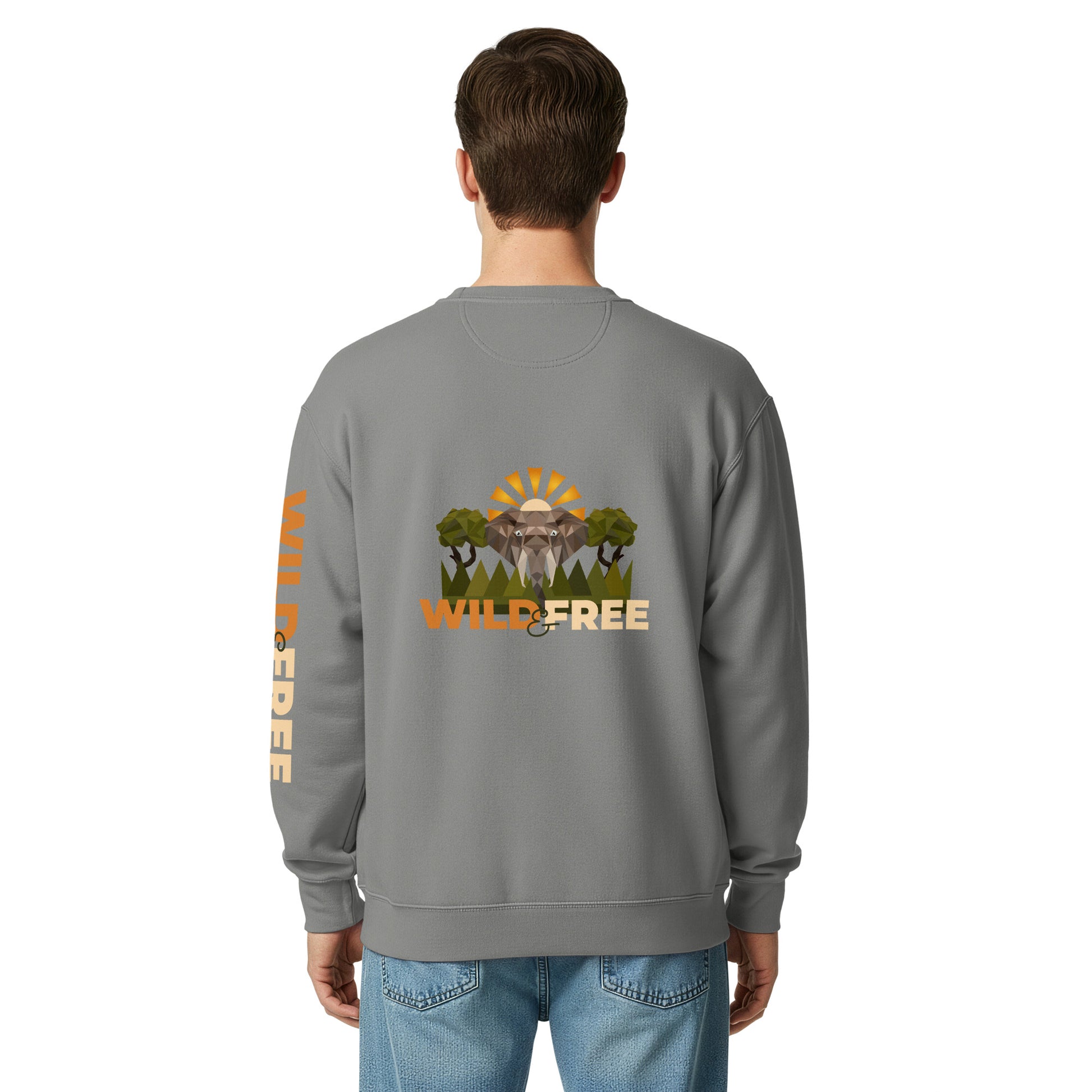 Roaming Giant Sweatshirt - Elephant Graphic Sweatshirt - ELMUGO