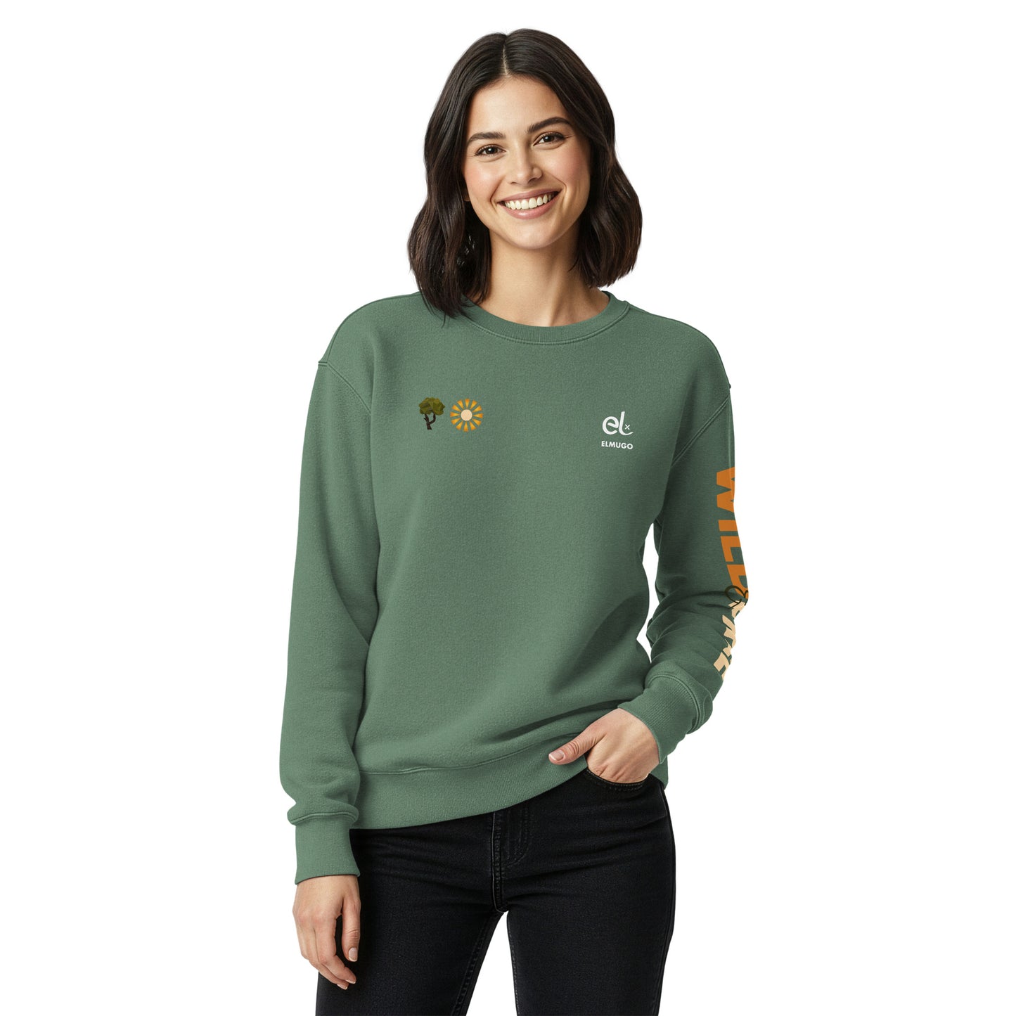 Roaming Giant Sweatshirt - Elephant Graphic Sweatshirt - ELMUGO