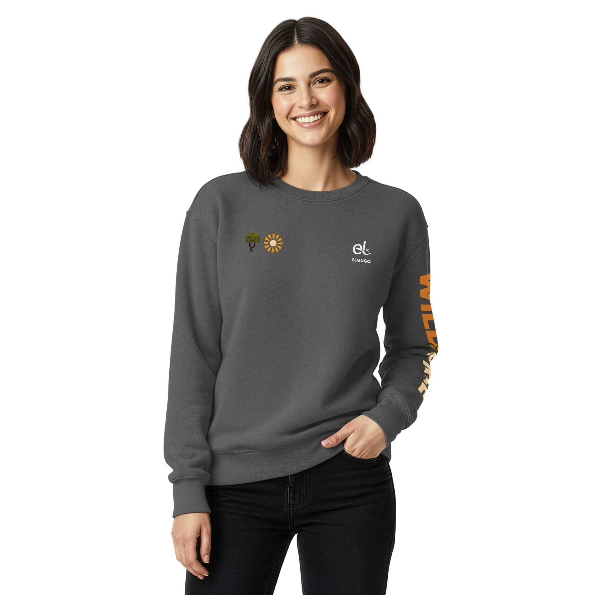 Roaming Giant Sweatshirt - Elephant Graphic Sweatshirt - ELMUGO