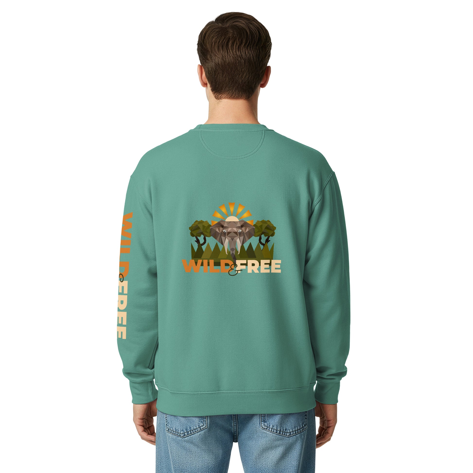 Roaming Giant Sweatshirt - Elephant Graphic Sweatshirt - ELMUGO