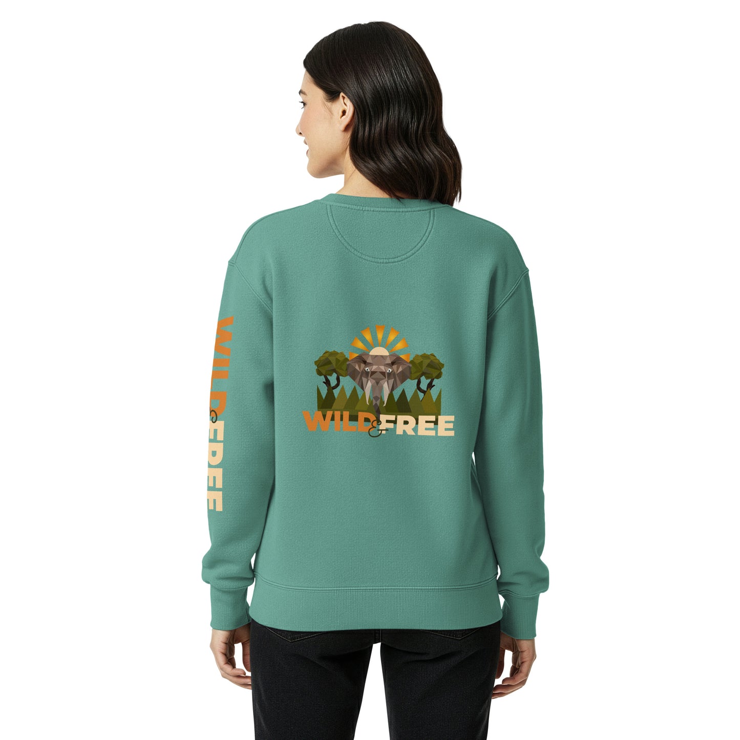 Roaming Giant Sweatshirt - Elephant Graphic Sweatshirt - ELMUGO