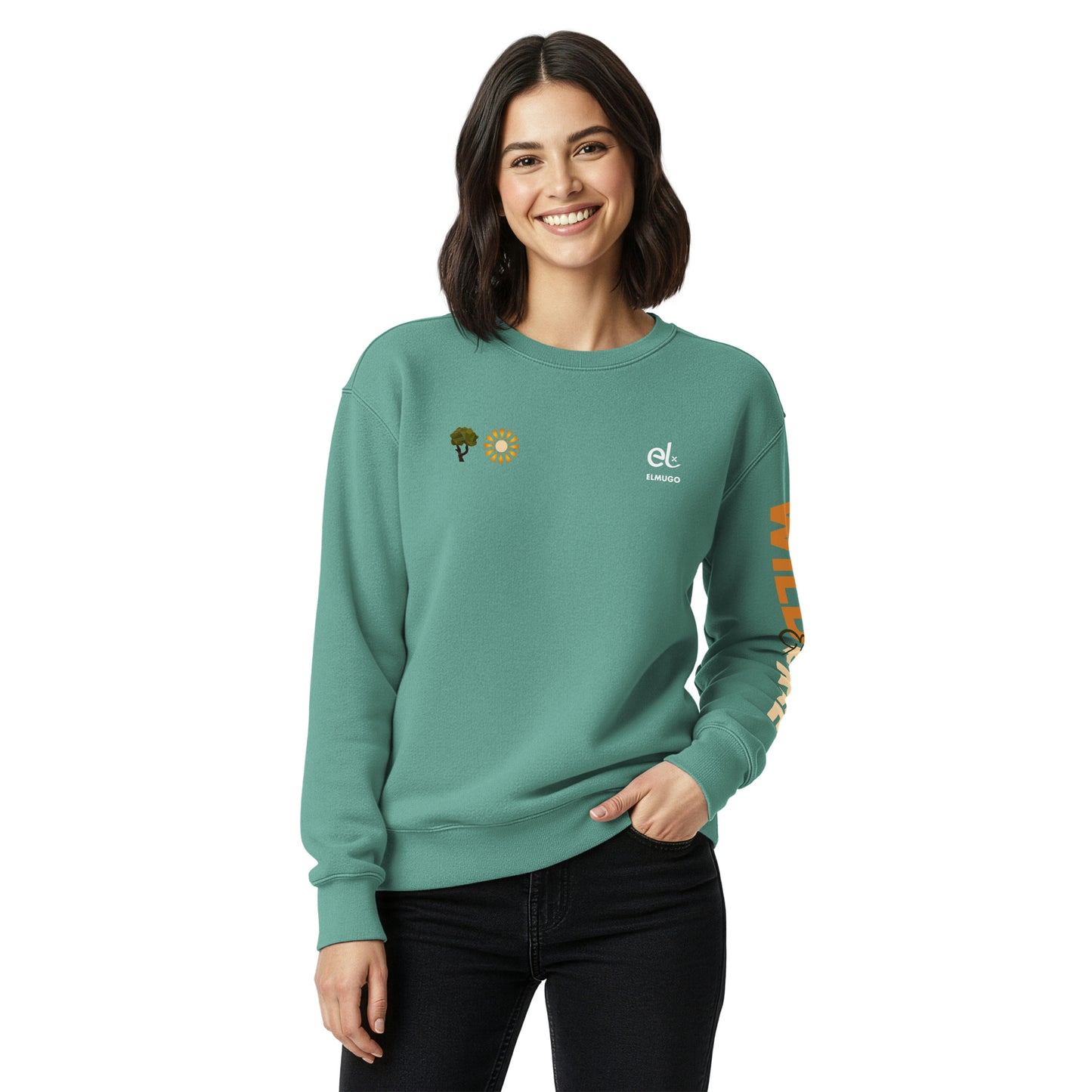 Roaming Giant Sweatshirt - Elephant Graphic Sweatshirt - ELMUGO