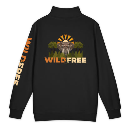 Roaming Giant Quarter -Zip -Sweatshirt -Elephant Graphic Quarter Zip - ELMUGO