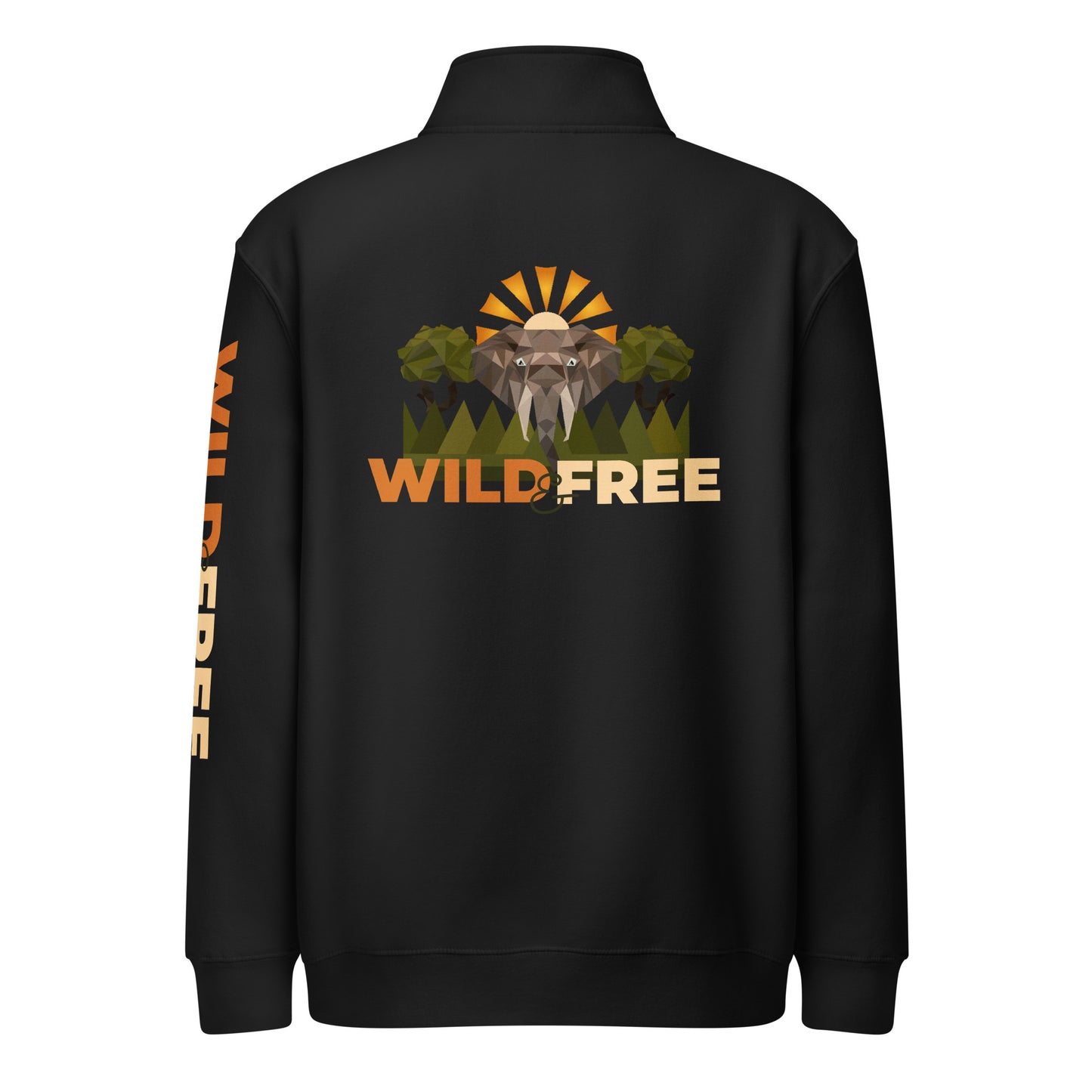 Roaming Giant Quarter -Zip -Sweatshirt -Elephant Graphic Quarter Zip - ELMUGO