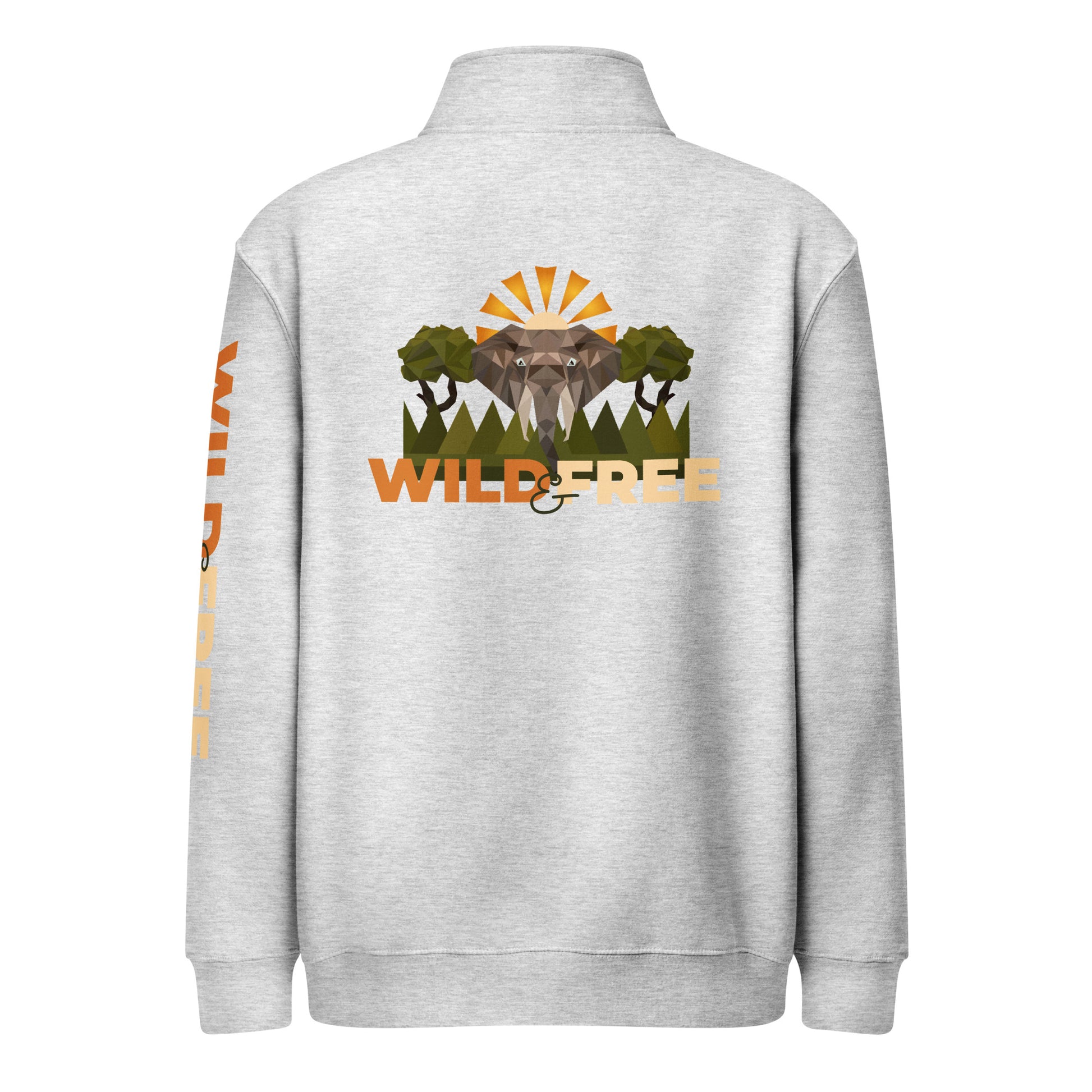 Roaming Giant Quarter -Zip -Sweatshirt -Elephant Graphic Quarter Zip - ELMUGO